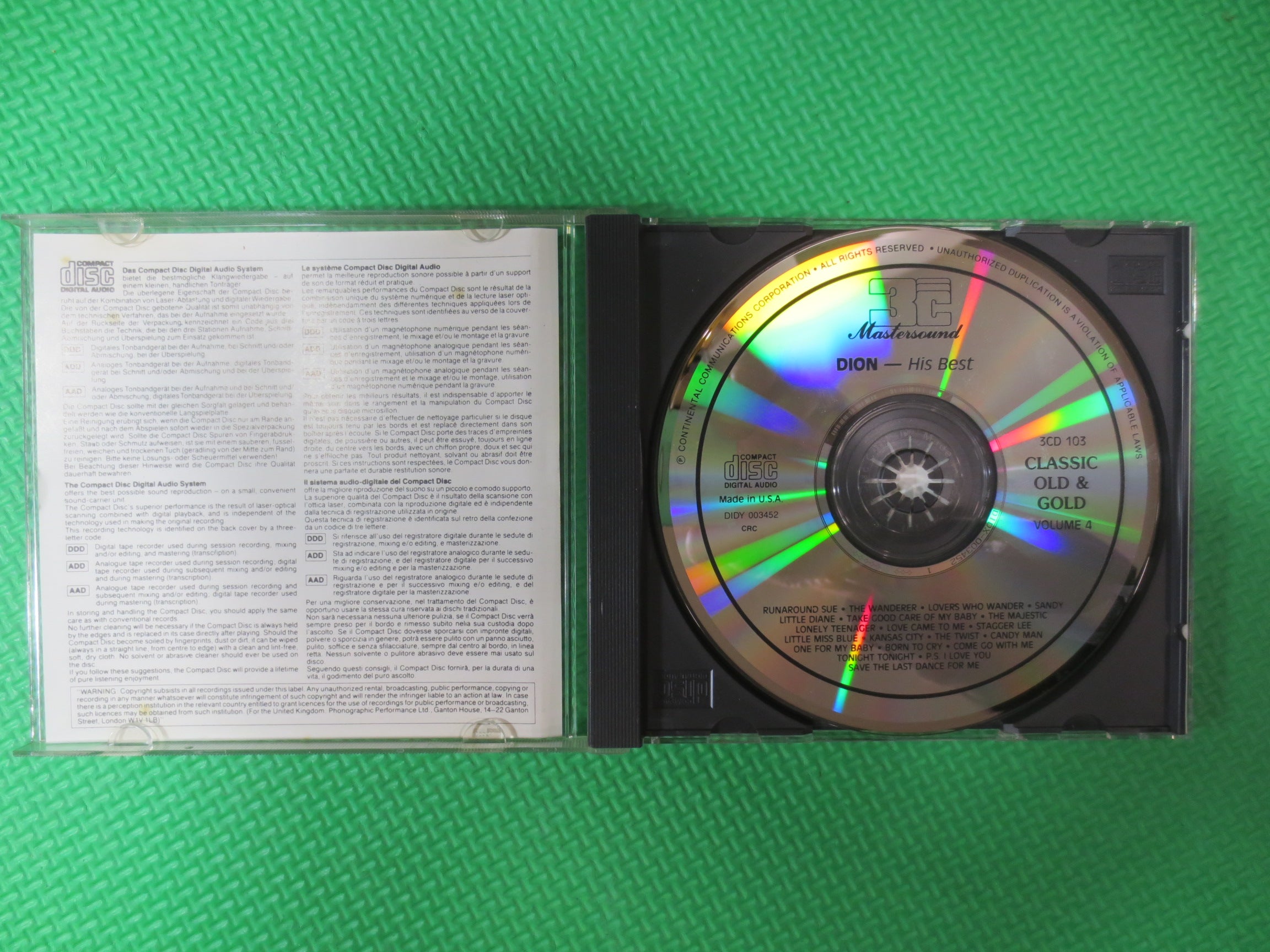 Dion – Hit Songs (1988) CD