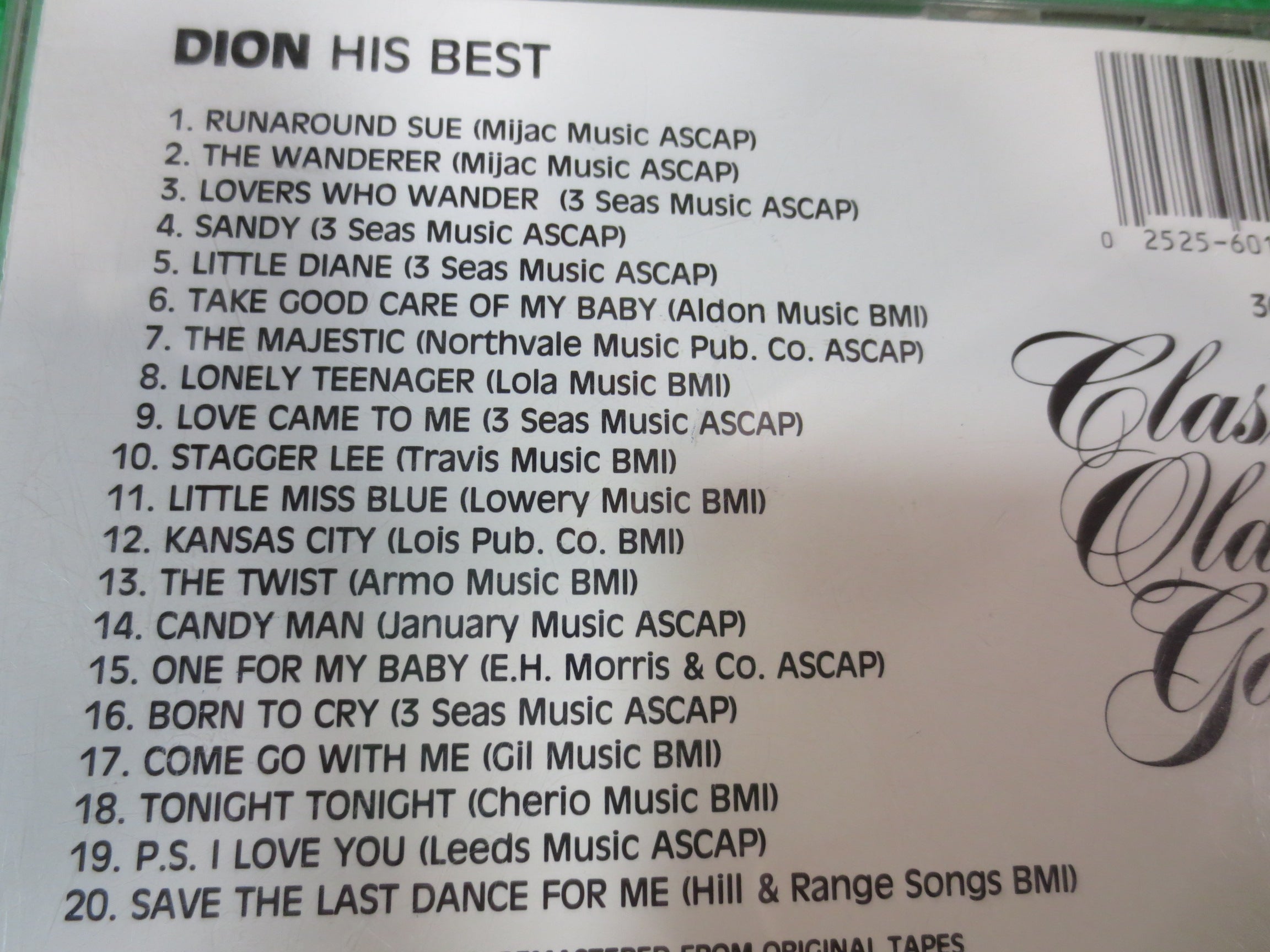 Dion – Hit Songs (1988) CD