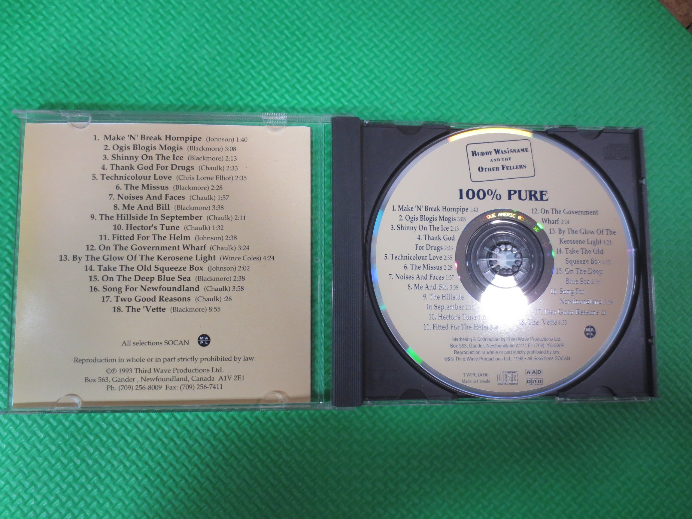 Buddy Wasisname – 100% Pure (1993) CD