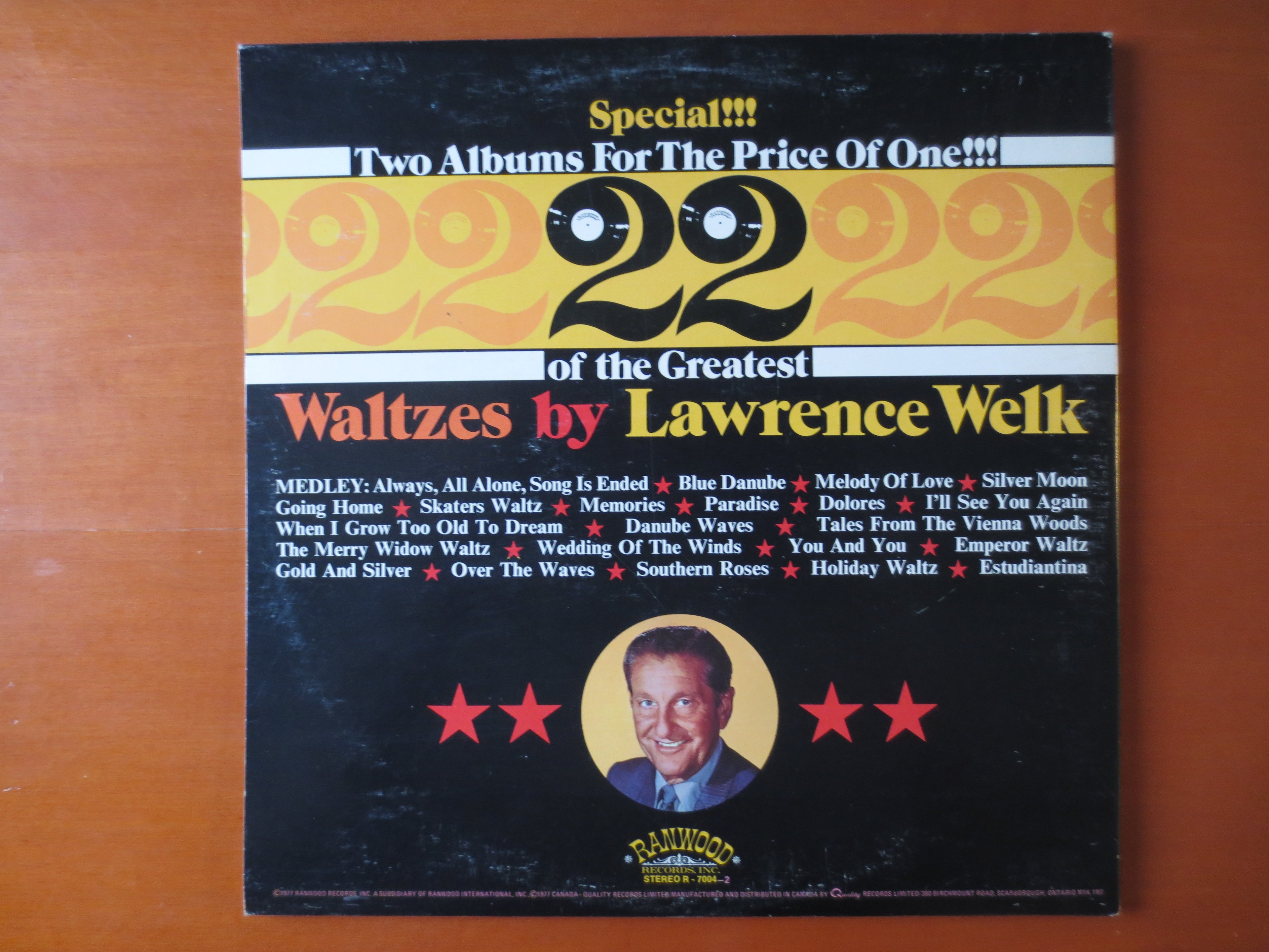 Lawrence Welk – 22 of the Greatest Waltzes (1977) Vinyl 2xLP