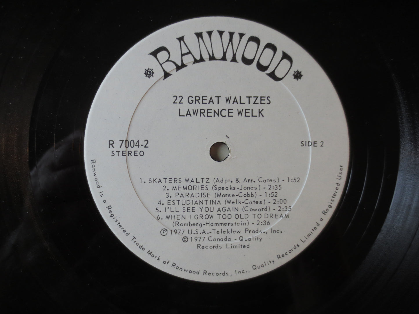 LAWRENCE WELK, GREATEST Waltzes, Lawrence Welk Albums, Lawrence Welk Record, Vintage Vinyl, Vinyl Records, 1977 Records
