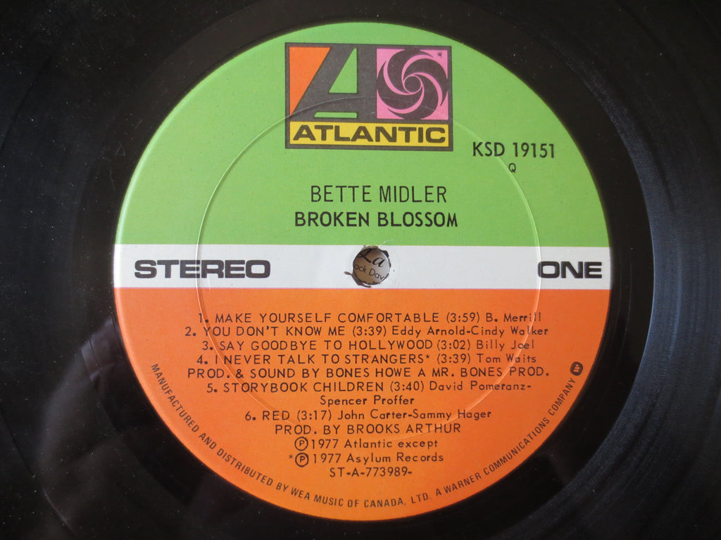 Bette Midler – Broken Blossom (1977) Vinyl LP