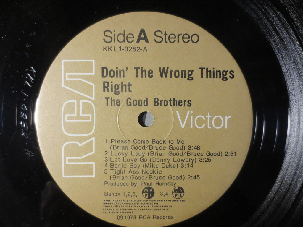 The Good Brothers – Doin' the Wrong Things Right (1978) Vinyl LP