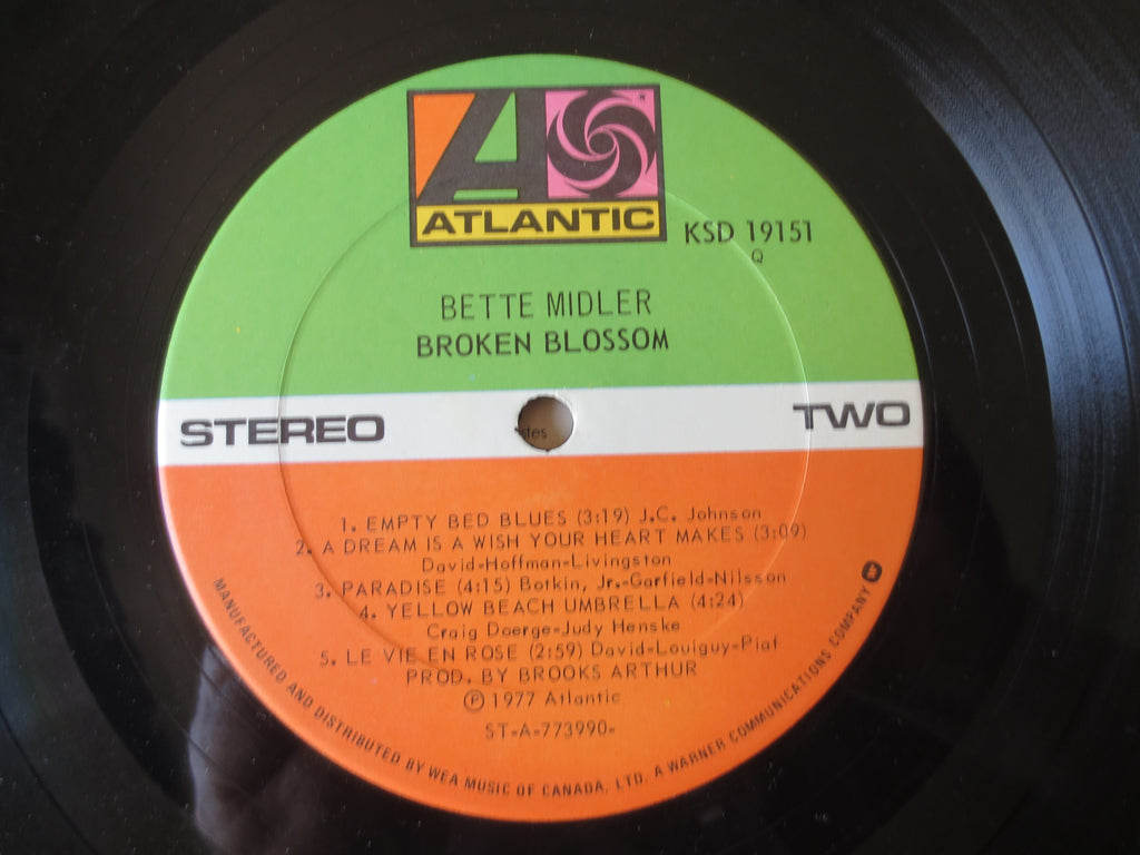 Bette Midler – Broken Blossom (1977) Vinyl LP