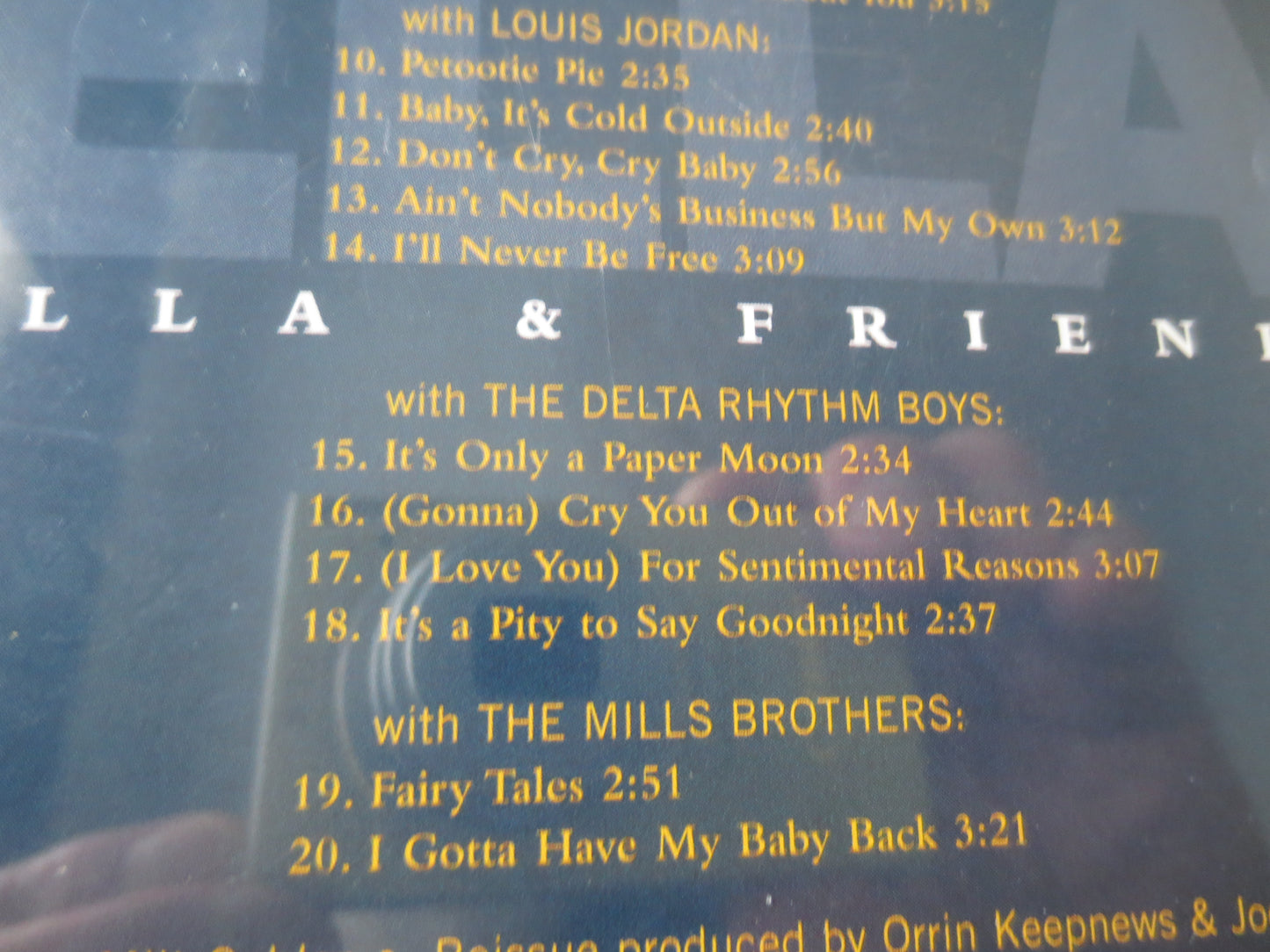 ELLA FITZGERALD, Ella and FRIENDS, Ella Fitzgerald Cd, Jazz Music Cd, Jazz Compact Disc, Big Band Cd, Swing Music Cd, Jazz Cd