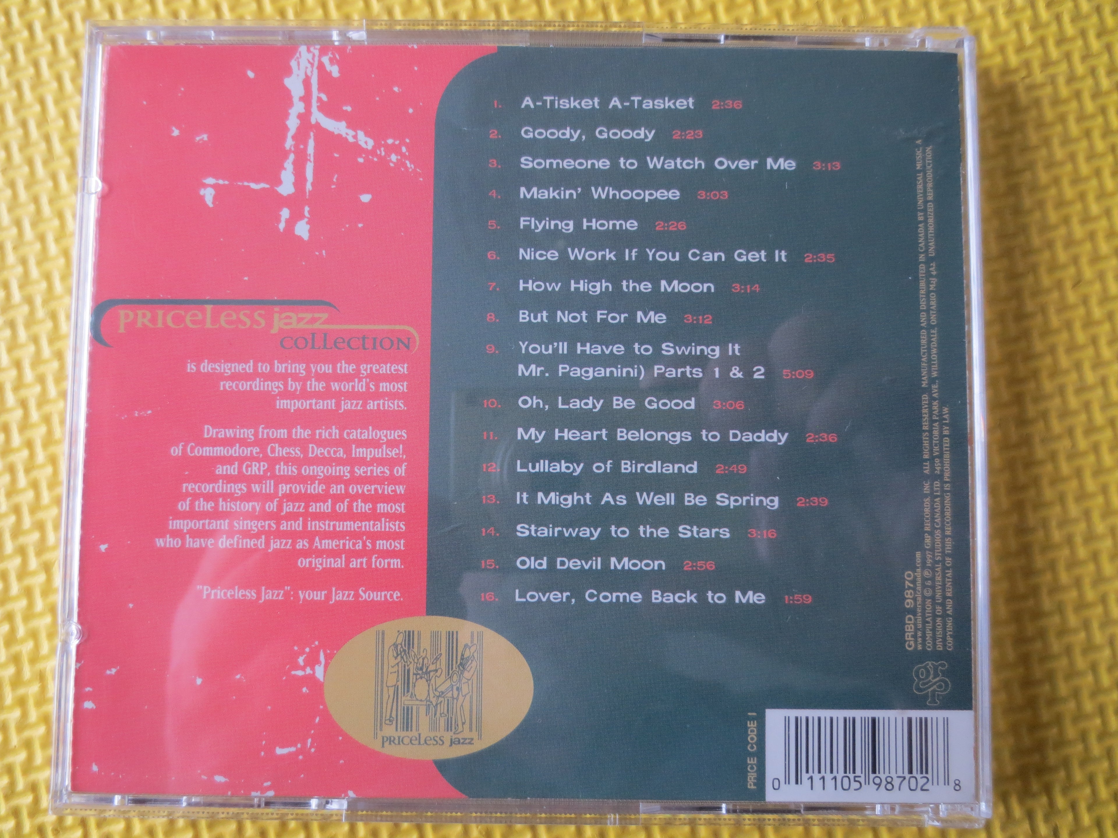 Ella Fitzgerald – Priceless Jazz Collection (1997) CD