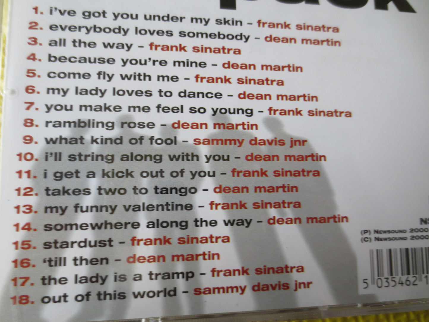 The RAT PACK, Frank SINATRA, Dean Mrtin Cd, Frank Sinatra Cd, Jazz Cd, Jazz Lp, Vintage Compact Disc, Sammy Davis Cd, 1999 Cds