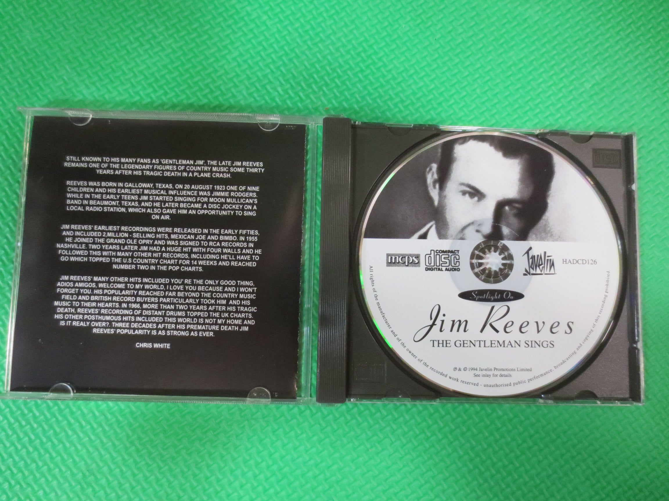 Jim Reeves – The Gentleman Sings (1996) CD