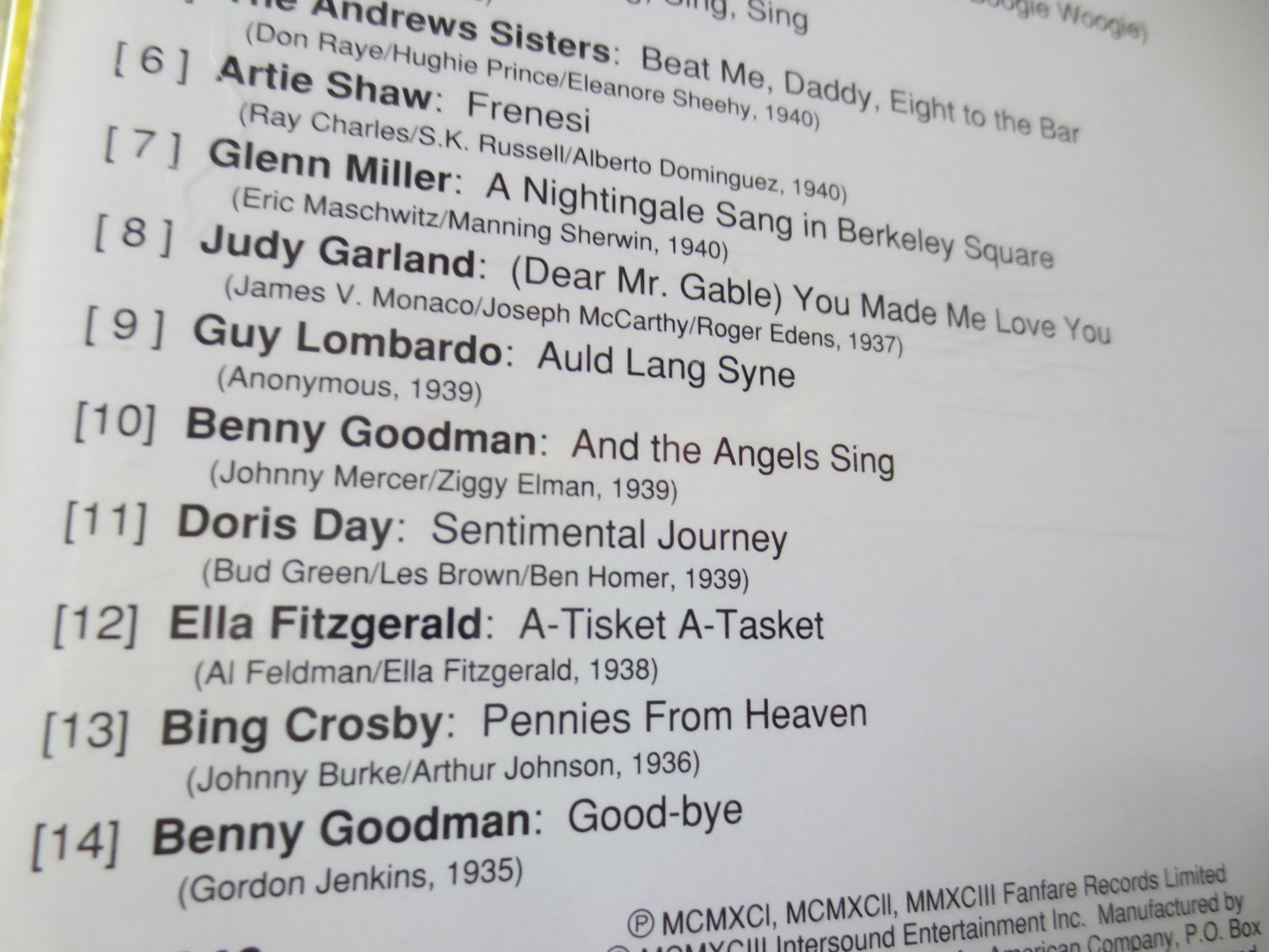The Best of Legends – Jazz Music (1998) CD