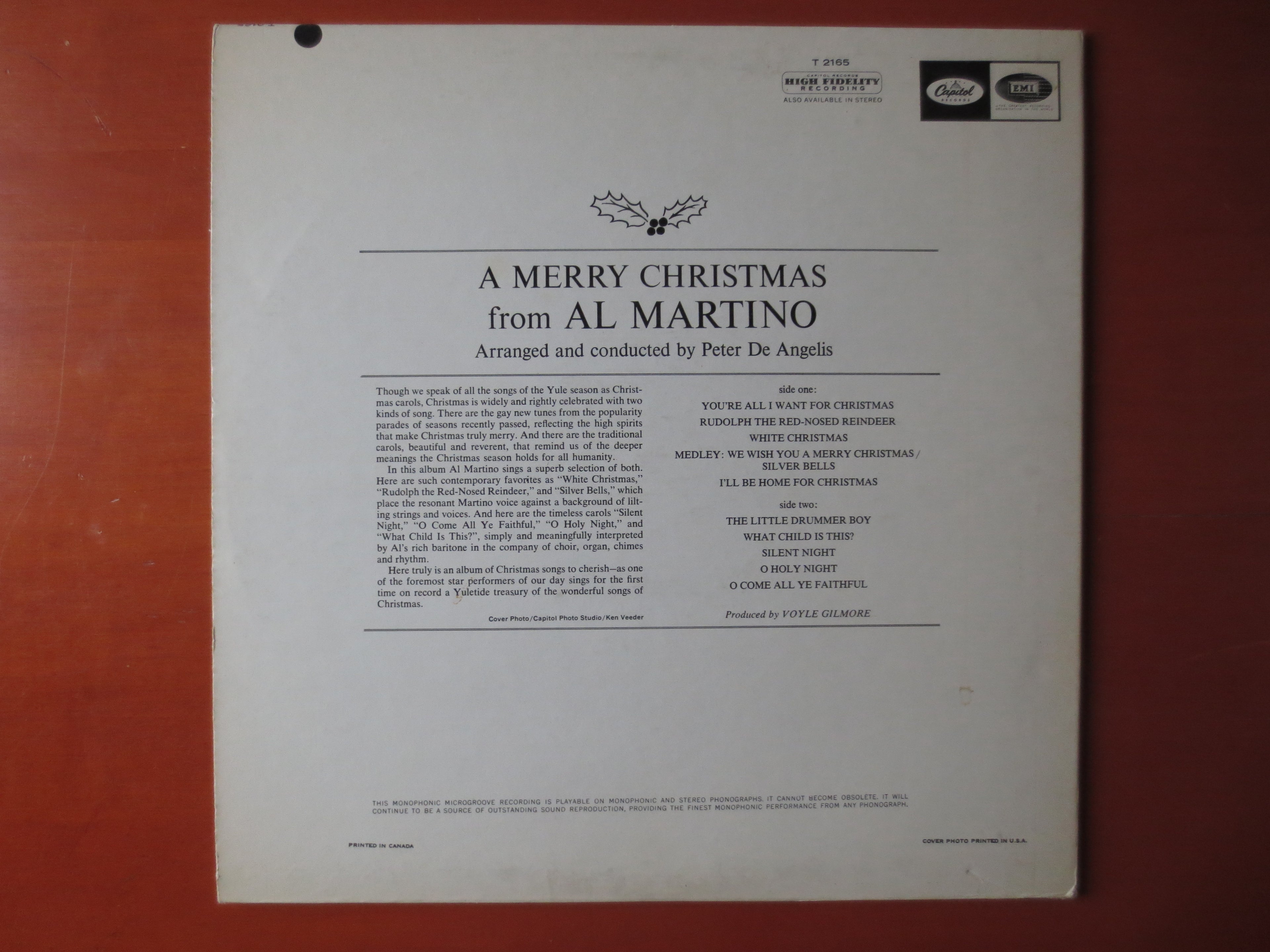 Al Martino – A Merry Christmas (1964) Vinyl LP