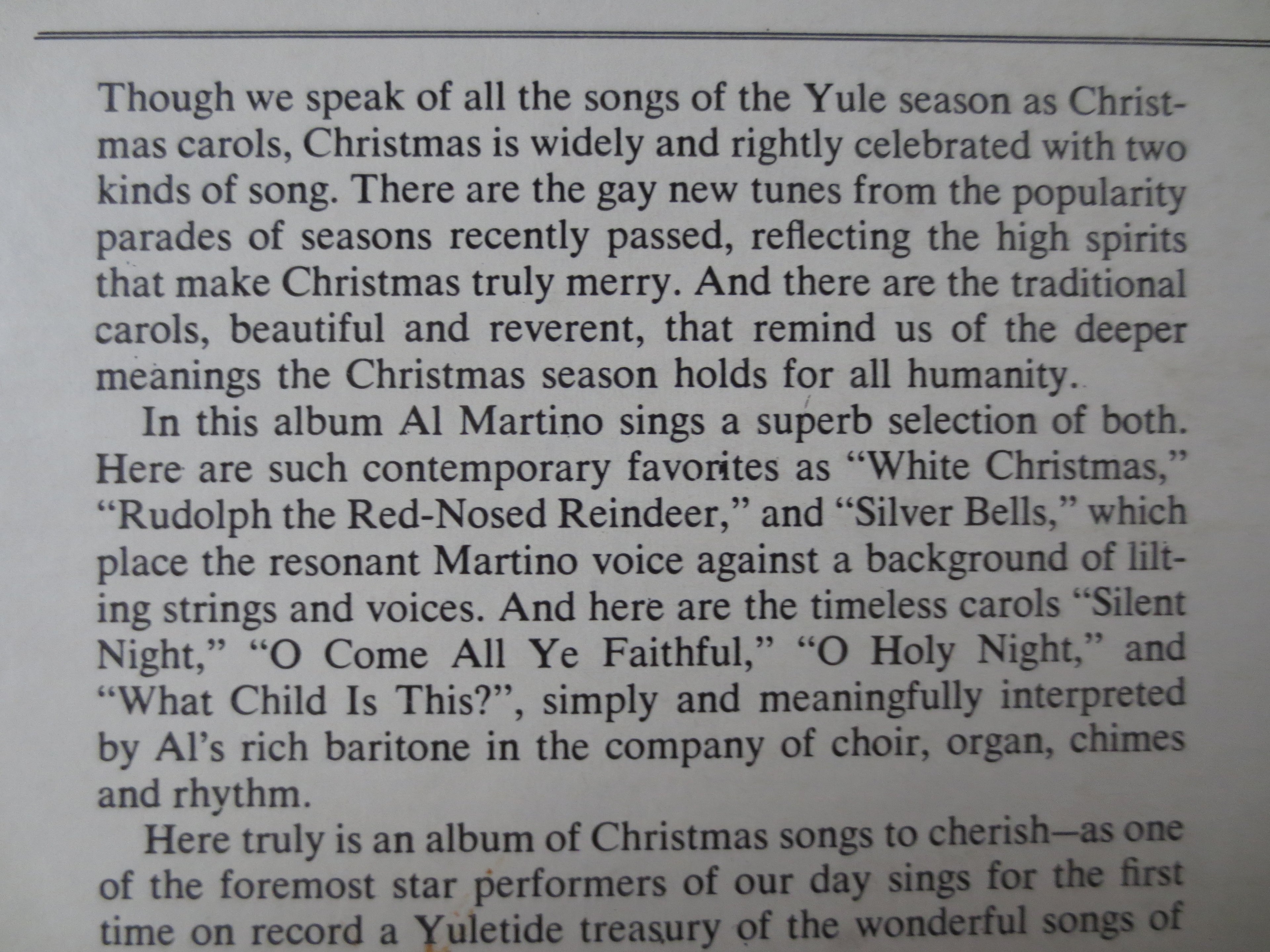 Al Martino – A Merry Christmas (1964) Vinyl LP