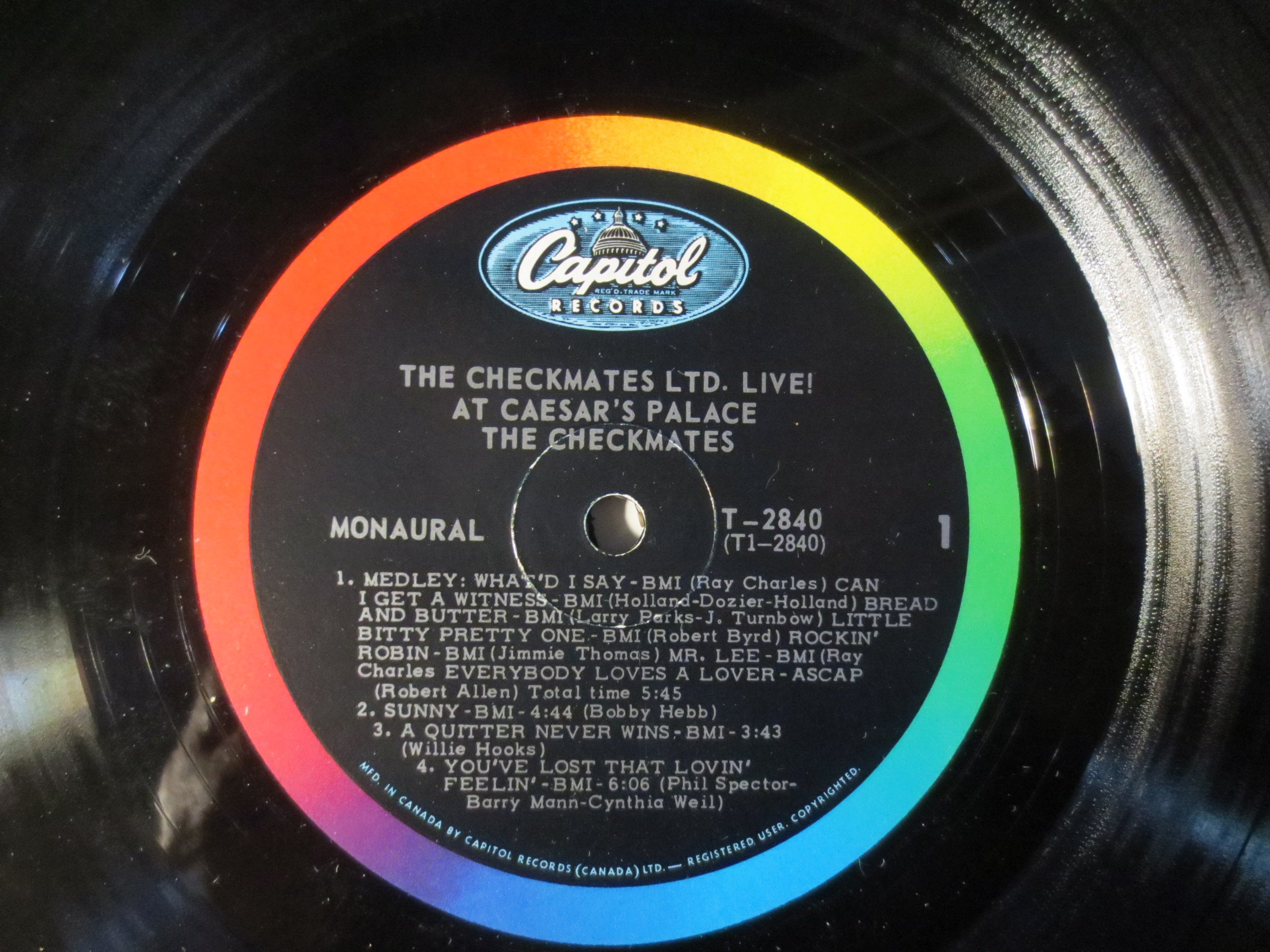 The Checkmates Ltd – Live at Caesar's Palace (1970) Vinyl LP