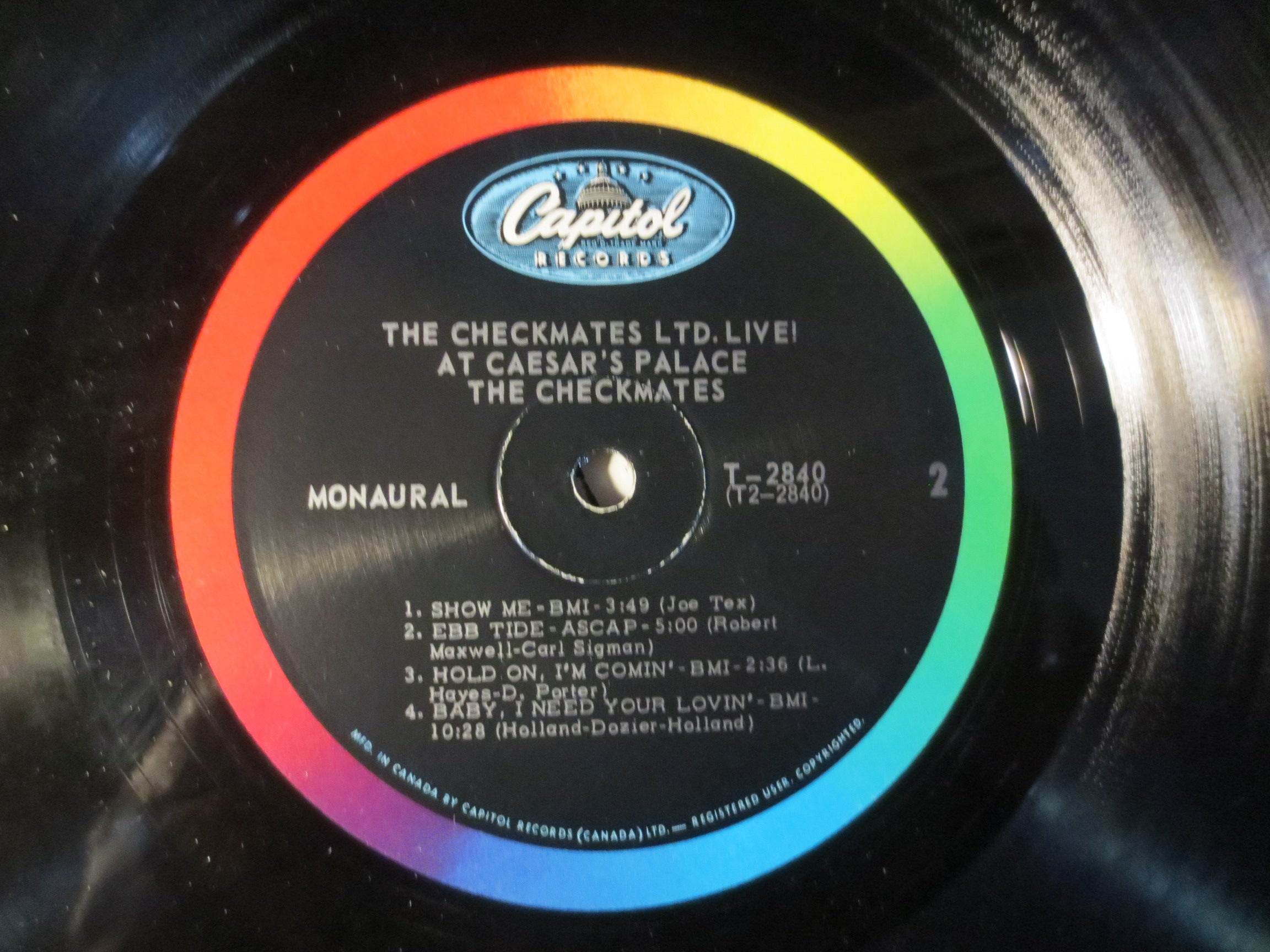 The Checkmates Ltd – Live at Caesar's Palace (1970) Vinyl LP