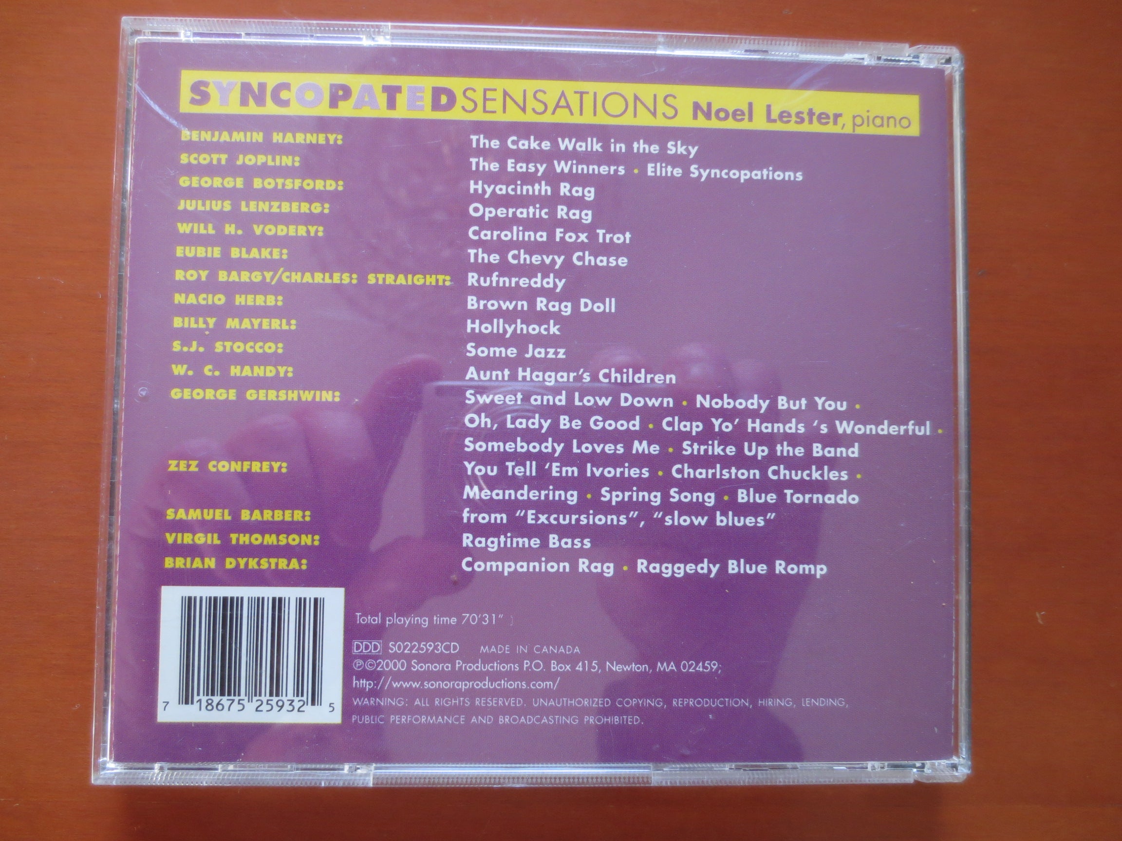 Noel Lester – Syncopated Sensations (2000) CD