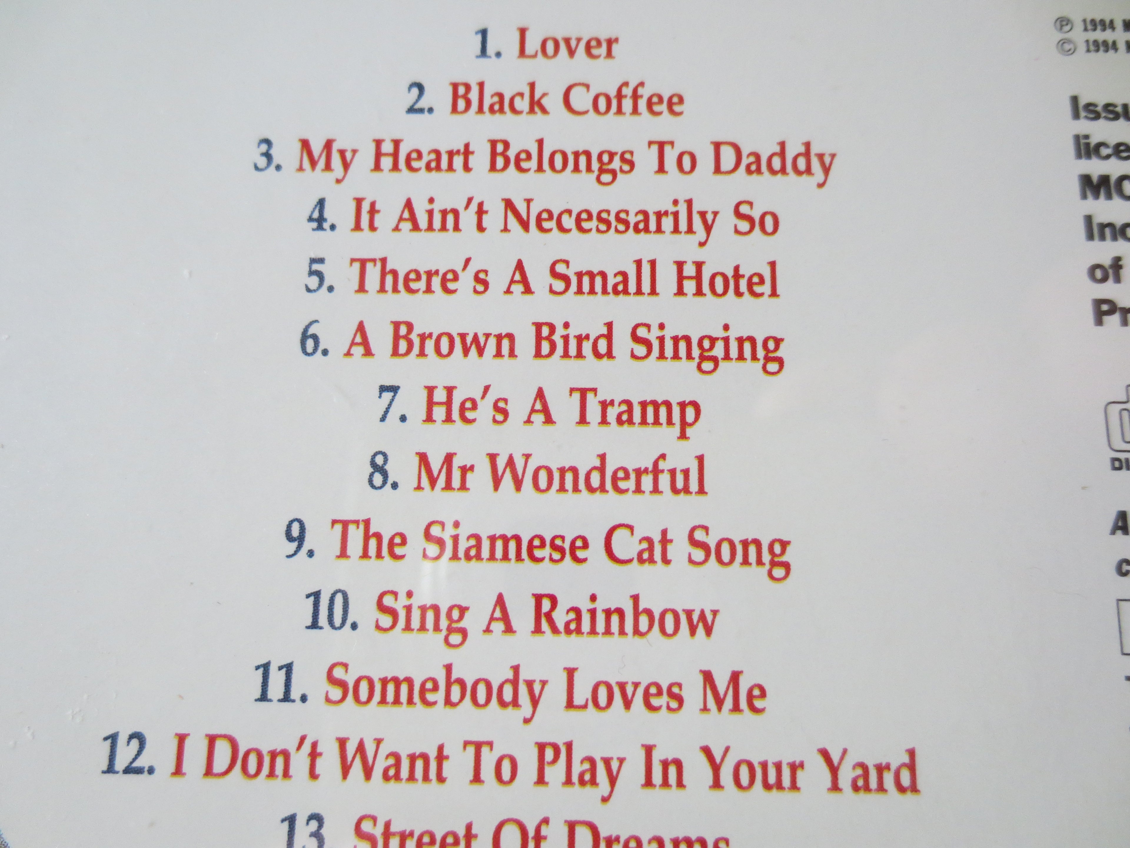 Peggy Lee – The Best of Peggy Lee 1952–1956 (1994) CD