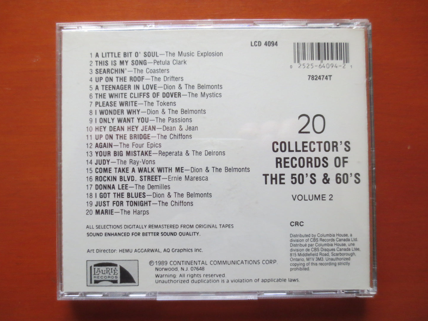 20 COLLECTORS Record, Rock Cd, Rock Compact Disc, Rock Album, Cd Rock, Classic Rock Cd, Music Cd, 1989 Compact Discs