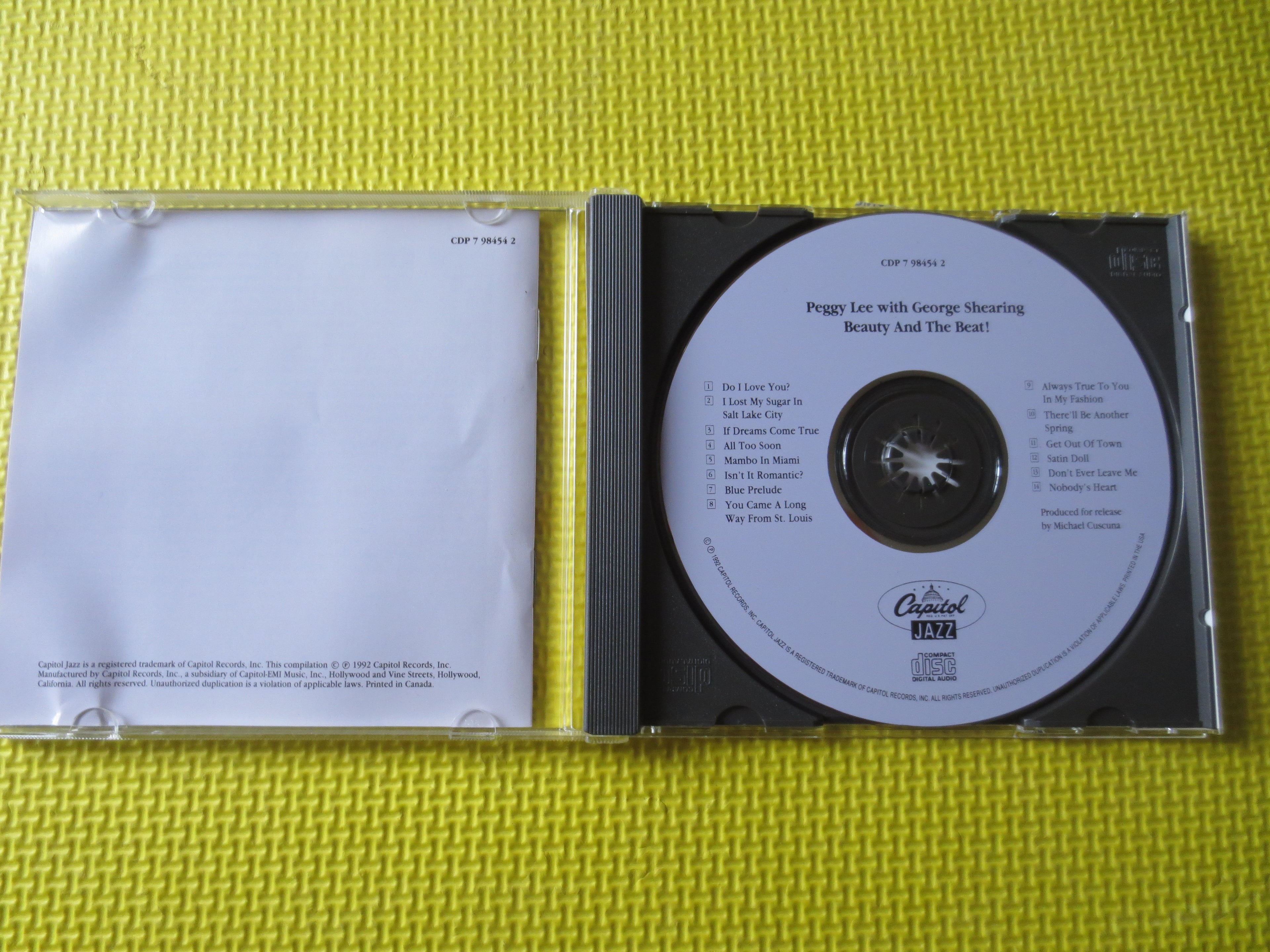 Peggy Lee – Beauty and the Beat (1992) CD