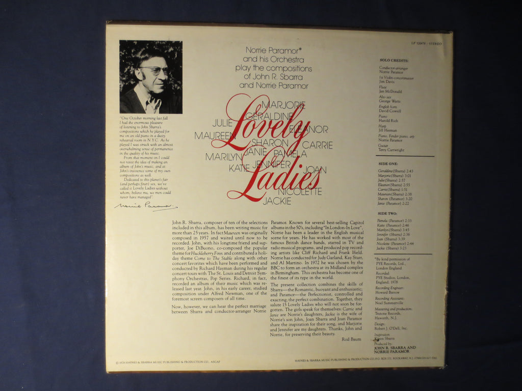 Norrie Paramor – Lovely Ladies (1978) Vinyl LP
