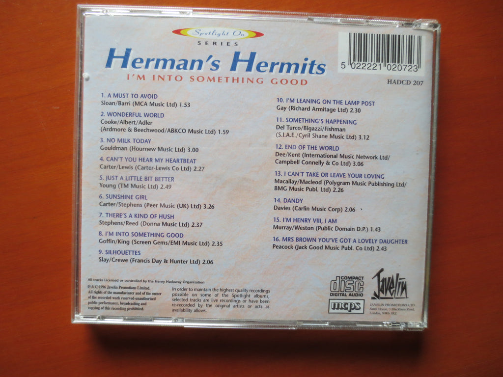 Herman's Hermits – I'm Into Something Good (1996) CD