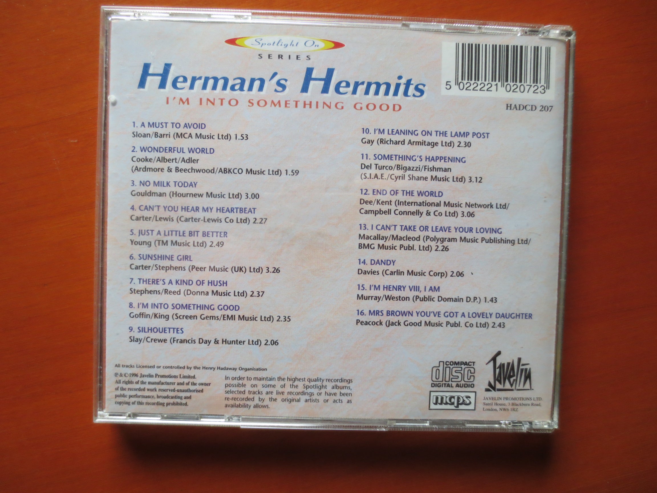 Herman's Hermits – I'm Into Something Good (1996) CD