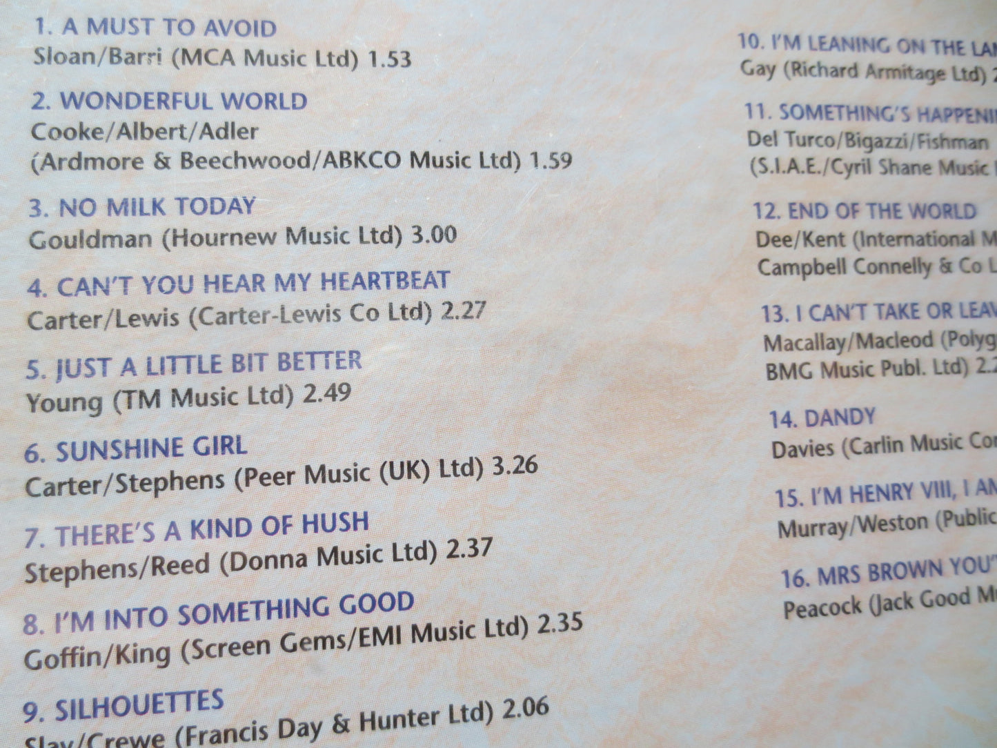 HERMAN'S HERMITS, I'm INTO Something, Herman's Hermits Cd, Pop Compact Disc, Pop Album, Pop Music Cd, 1996 Compact Discs
