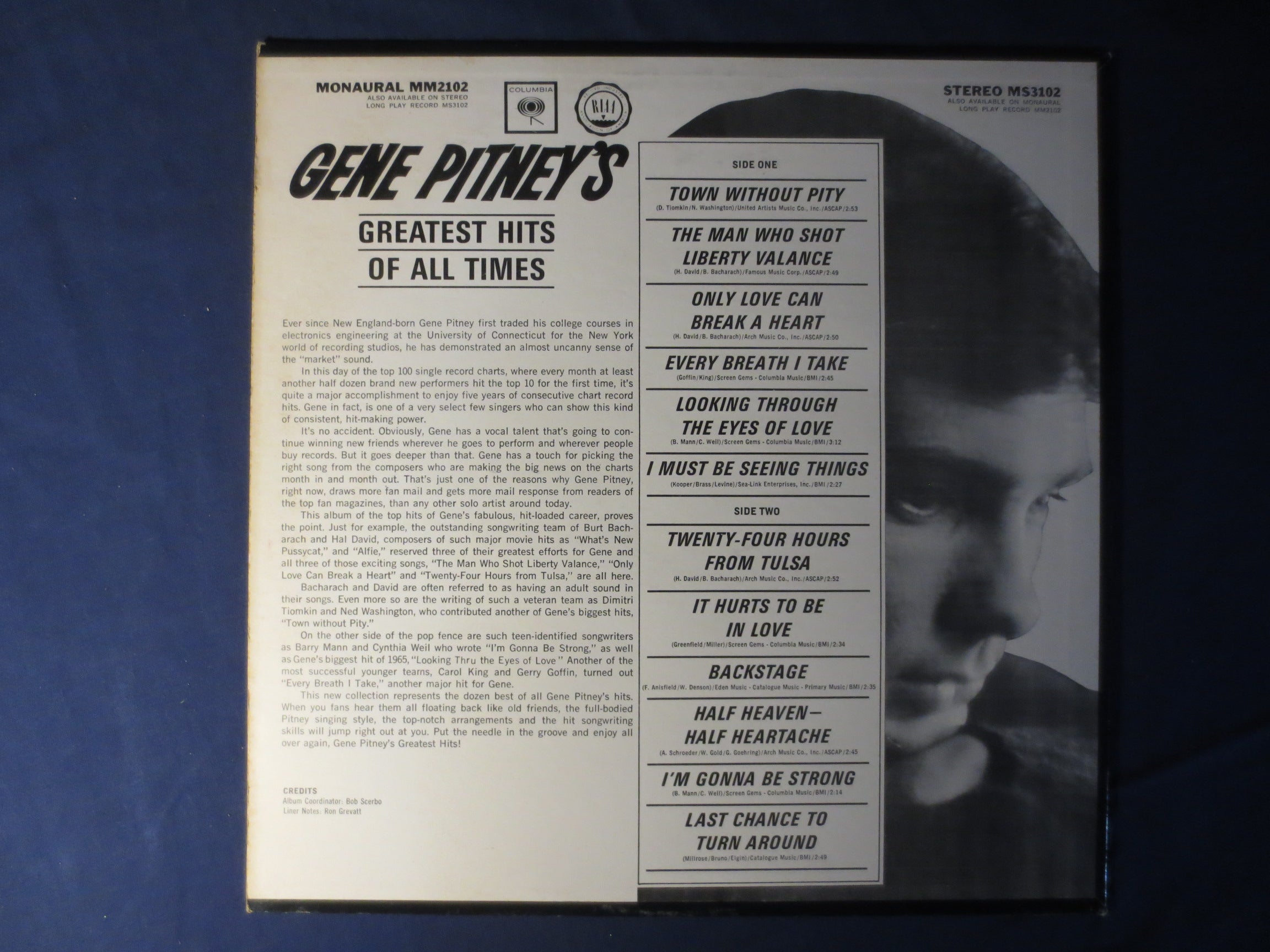 Gene Pitney – Greatest Hits (1966) Vinyl LP