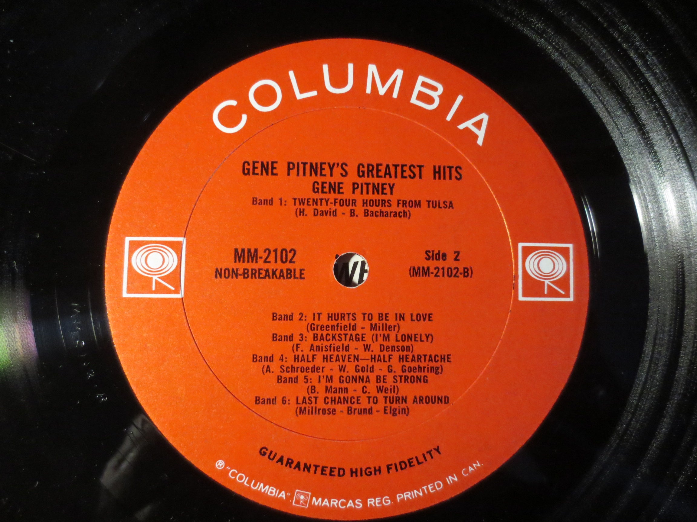 Gene Pitney – Greatest Hits (1966) Vinyl LP