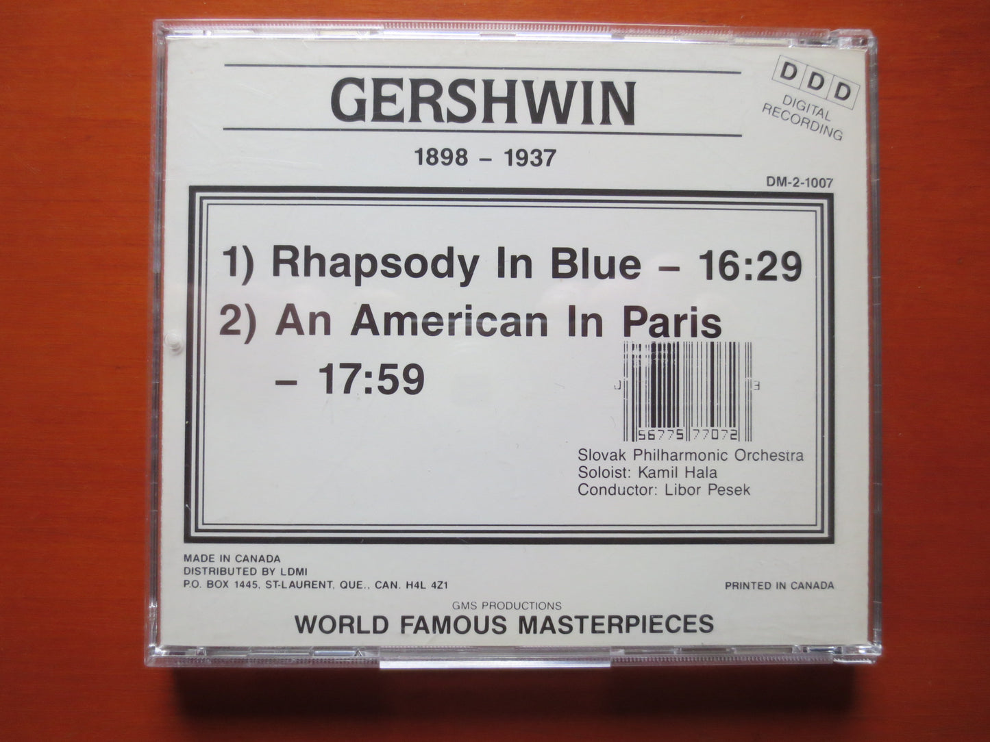 GEORGE GERSHWIN, RHAPSODY in Blue, George Gershwin Cd, George Gershwin Lp, Jazz Cd, Classic Jazz Cd, Vintage Compact Disc