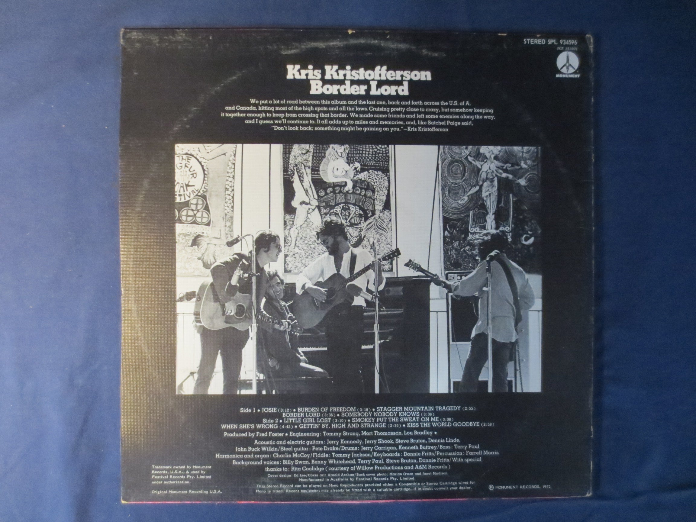 Kris Kristofferson – Border Lord (1972) Vinyl LP