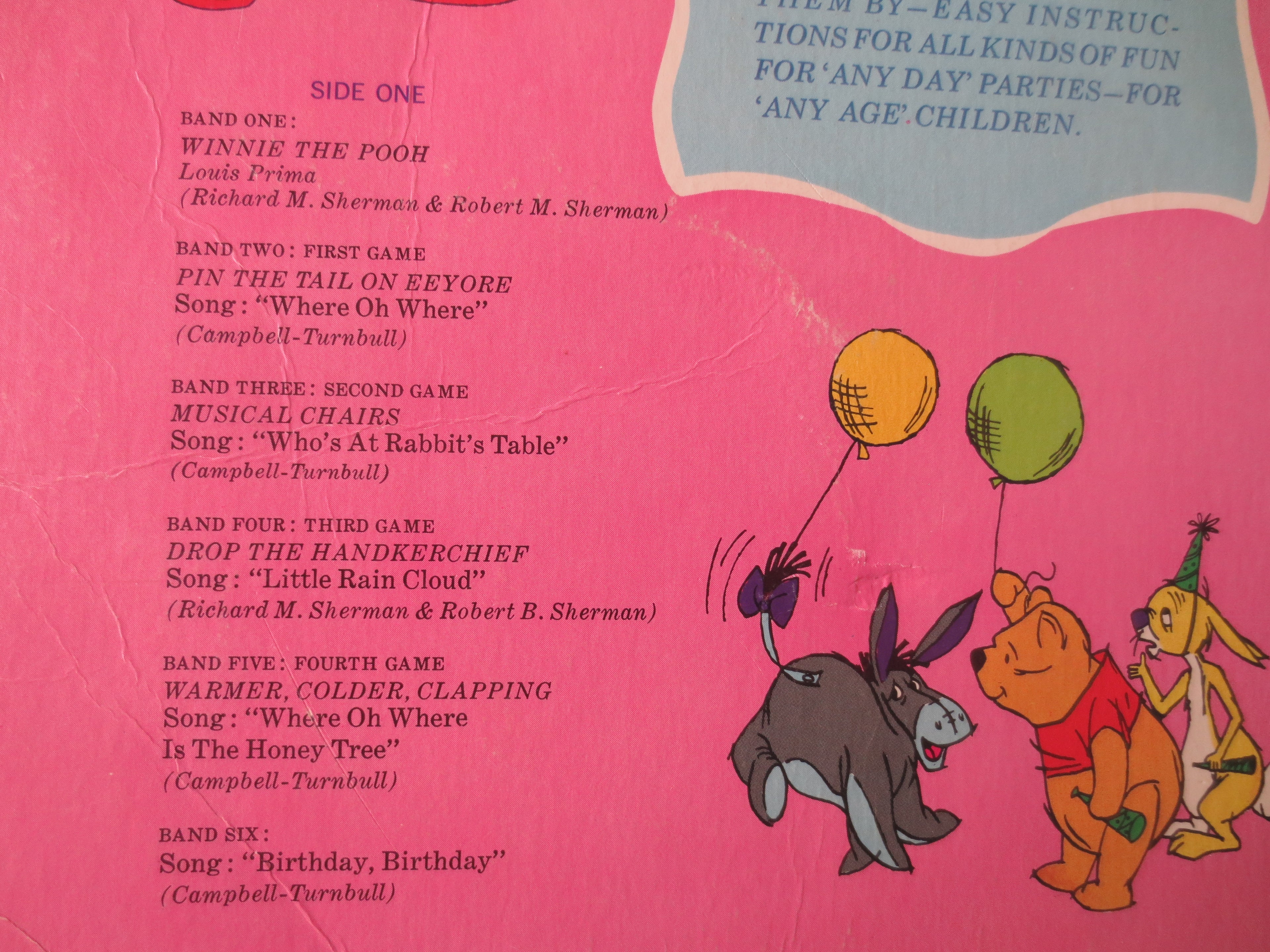 Disneyland – A Happy Birthday Party with Winnie the Pooh (1967) Vinyl LP