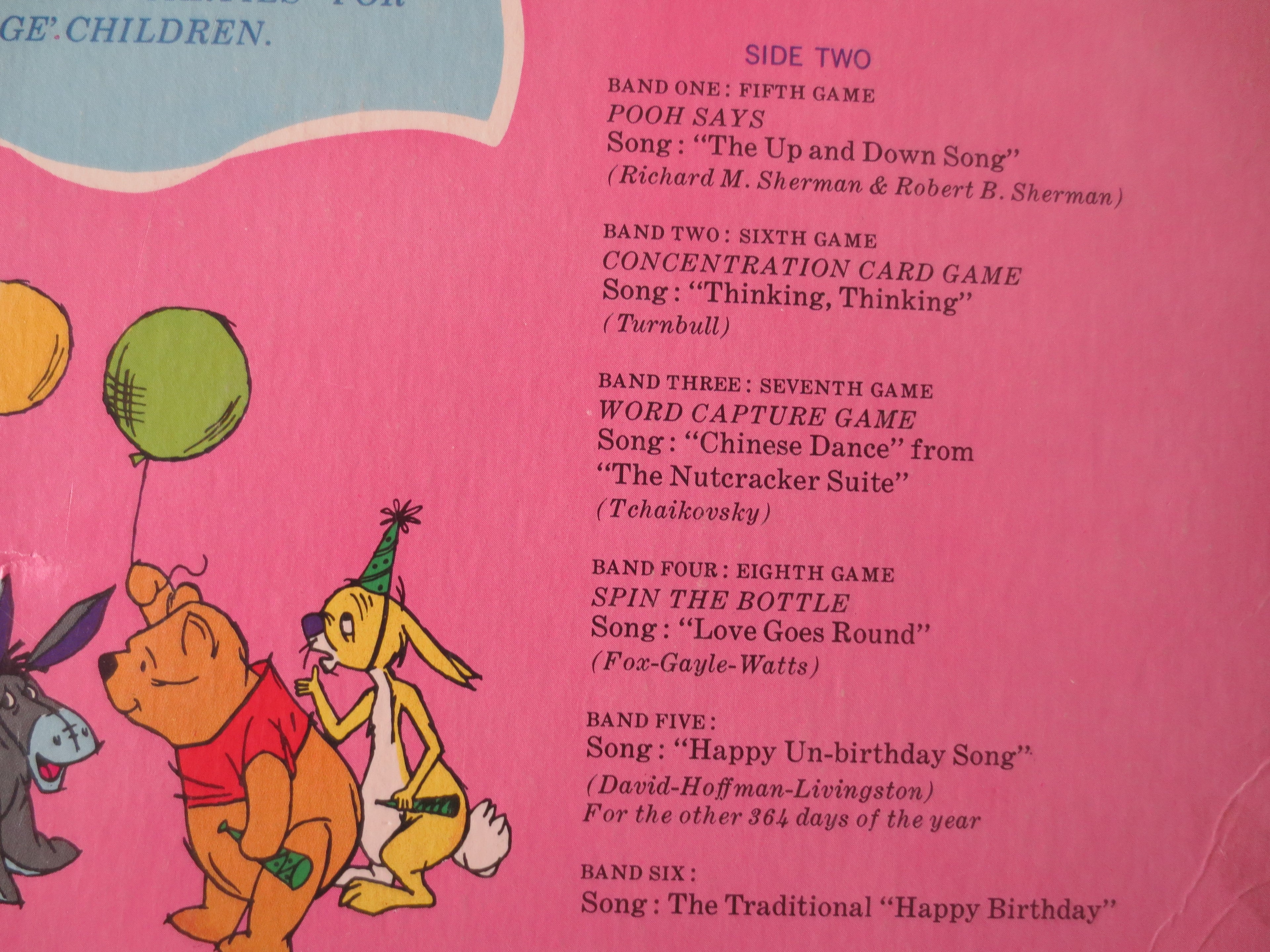 Disneyland – A Happy Birthday Party with Winnie the Pooh (1967) Vinyl LP
