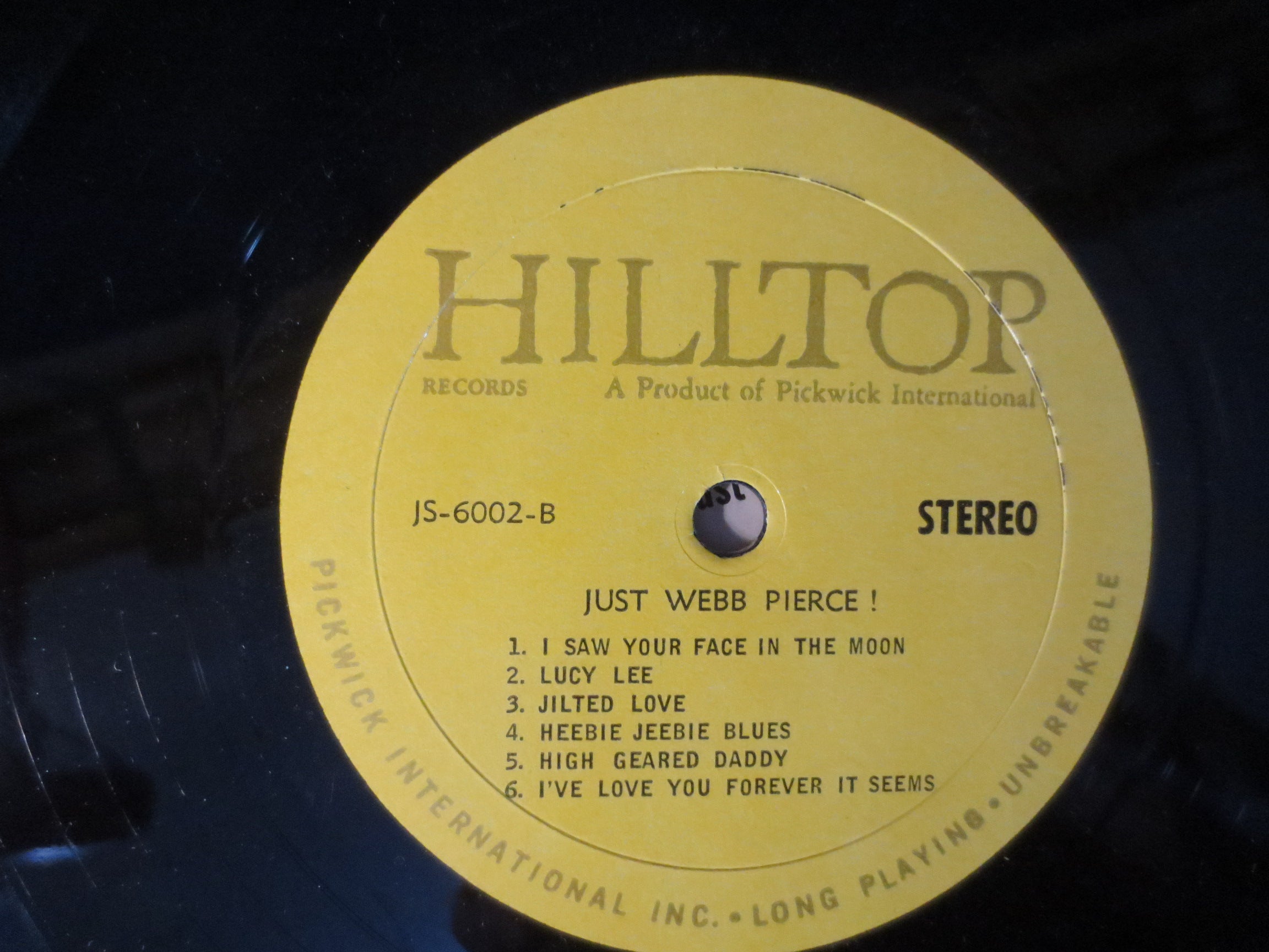 Webb Pierce – Just Webb Pierce (1965) Vinyl LP