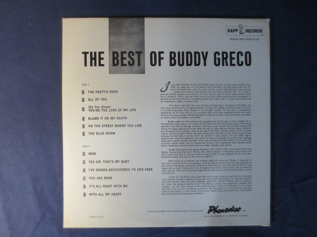 Buddy Greco – The Best of Buddy Greco (1963) Vinyl LP