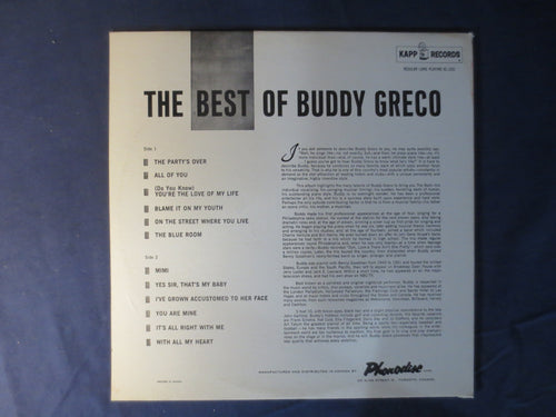 Buddy Greco – The Best of Buddy Greco (1963) Vinyl LP