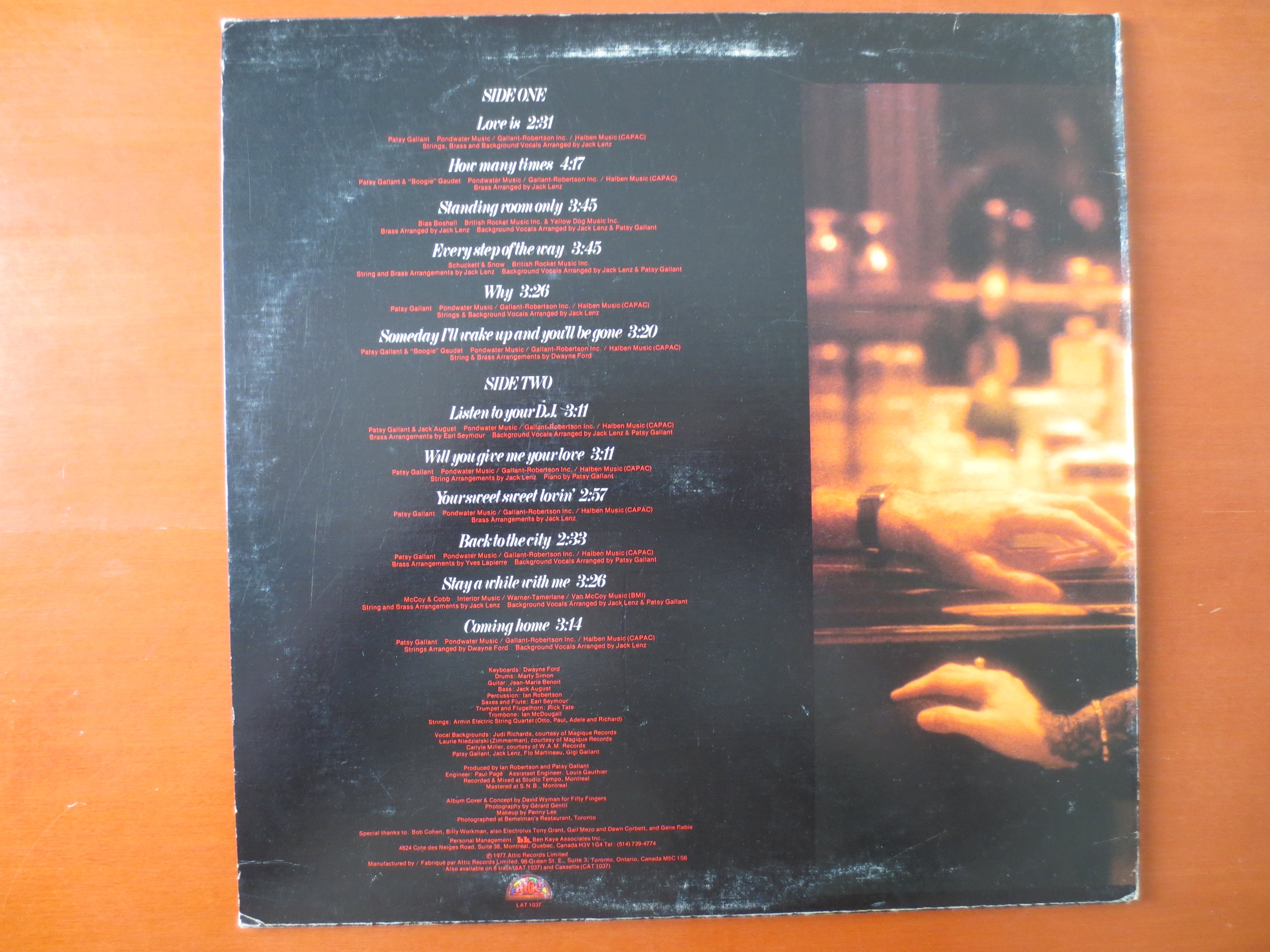 Patsy Gallant – Will You Give Me Your Love (1977) Vinyl LP