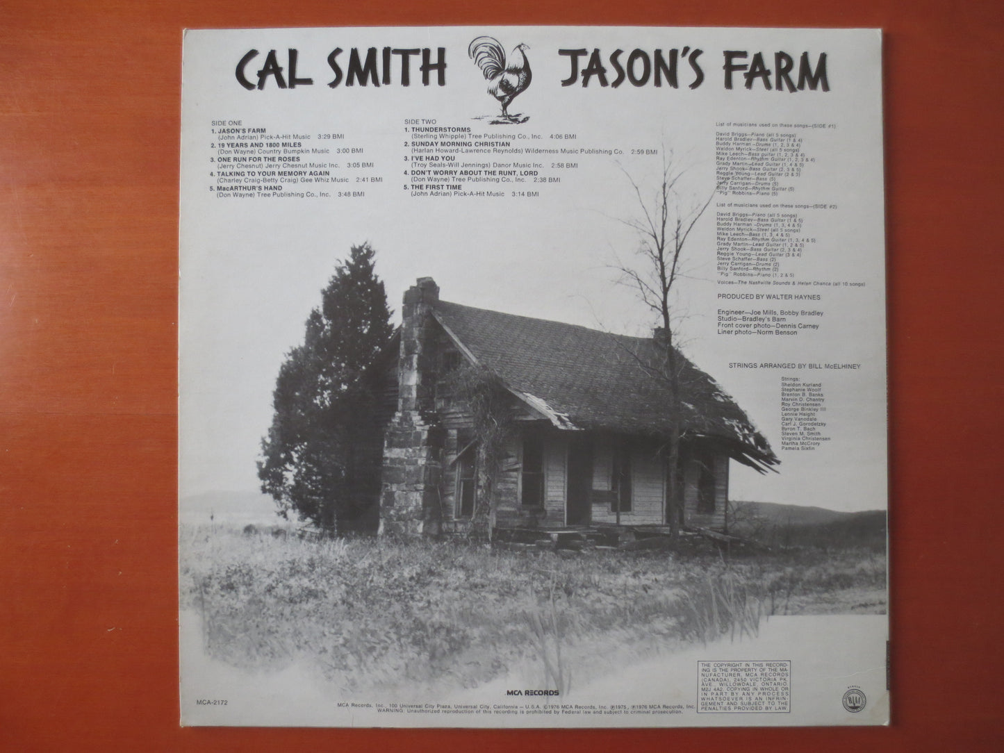 CAL SMITH, Jason's FARM, Cal Smith Records, Country Records, Vintage Vinyl, Record Vinyl, Cal Smith Albums, 1976 Records