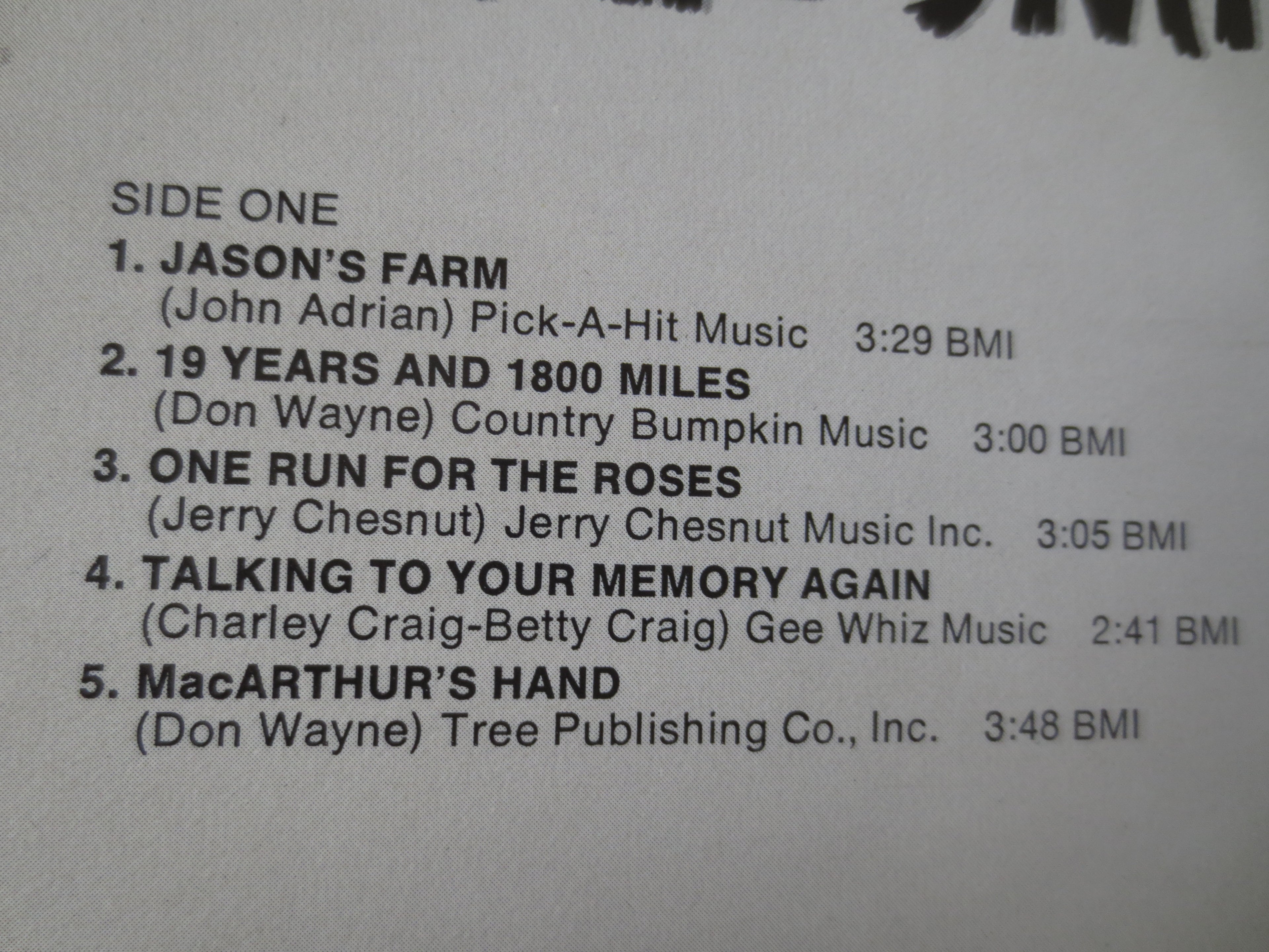 Cal Smith – Jason's Farm (1976) Vinyl LP