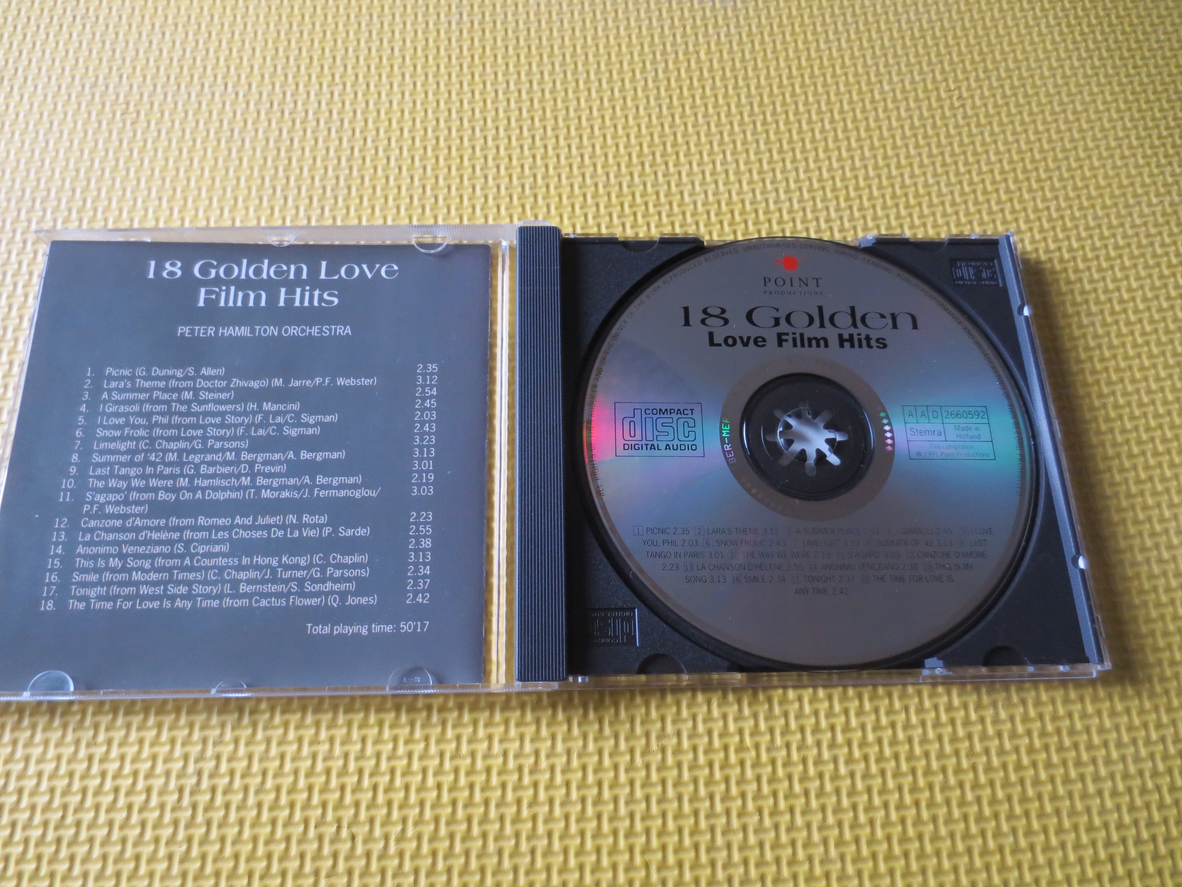 18 Golden Love Film Hits (1992) CD