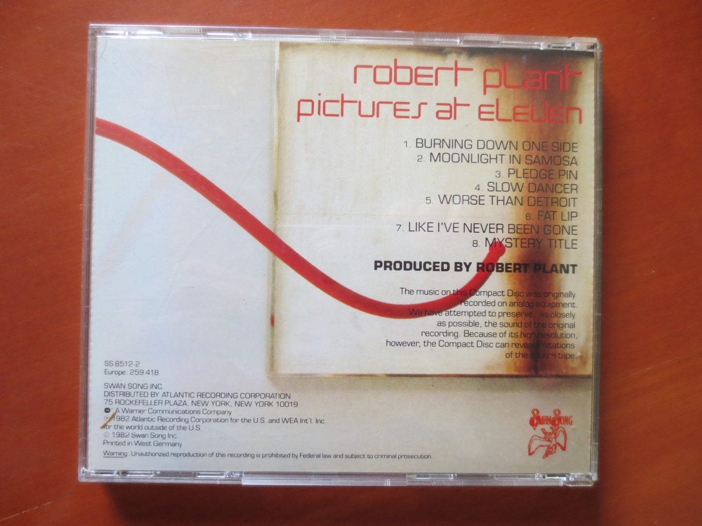 ROBERT PLANT, PICTURES at Eleven, Rock Compact Disc, Robert Plant Cd,  Rock Lp, Rock Cd, Classic Rock Cd, 1982 Compact Discs