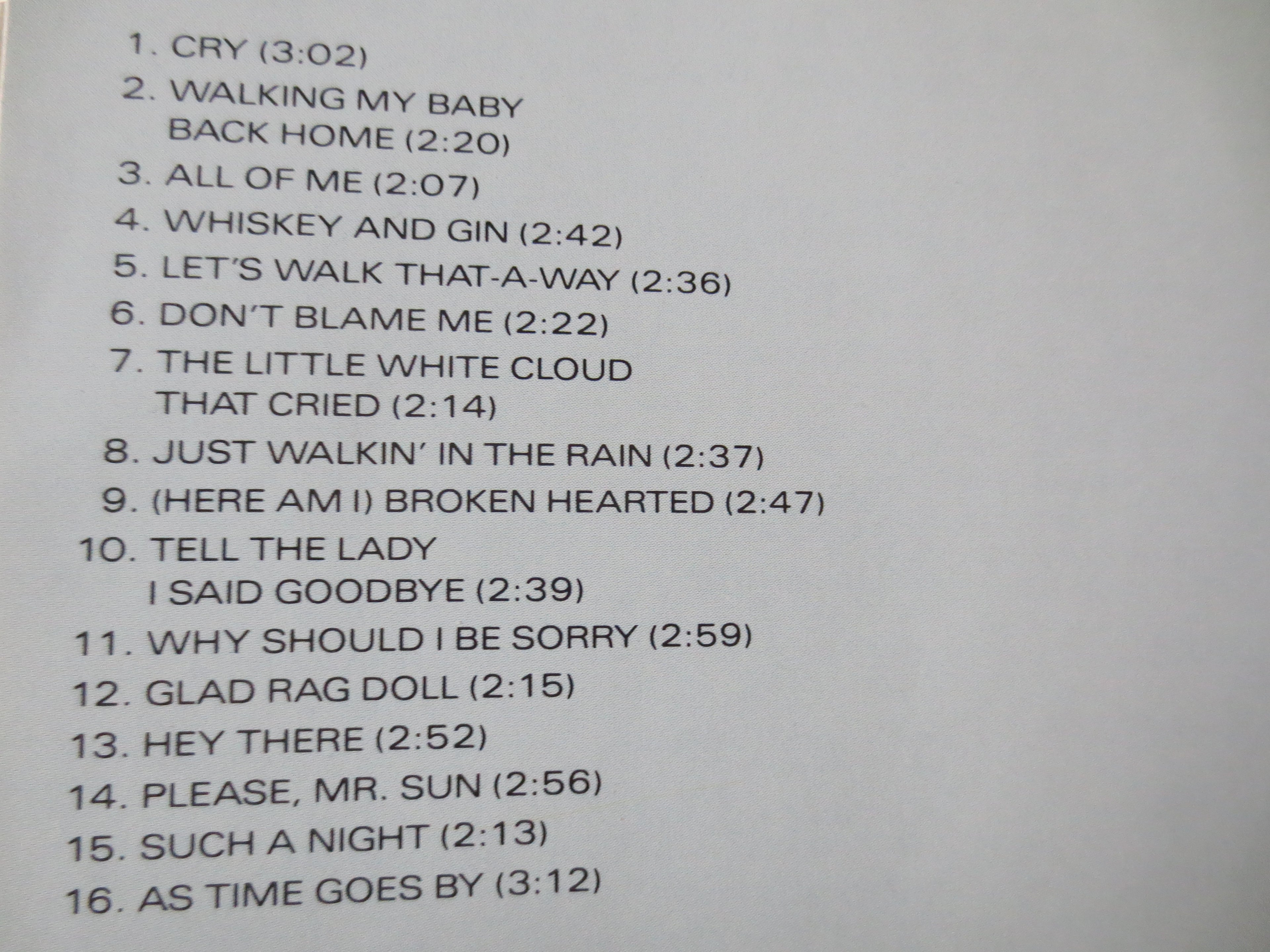 Johnnie Ray – 16 Most Requested Songs (1991) CD