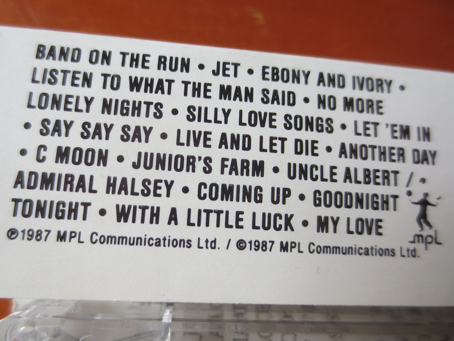 PAUL McCARTNEY, All the BEST, Paul McCartney Tape, Paul McCartney Album, Tape Cassette, Rock Cassette, Tapes, Cassette Music