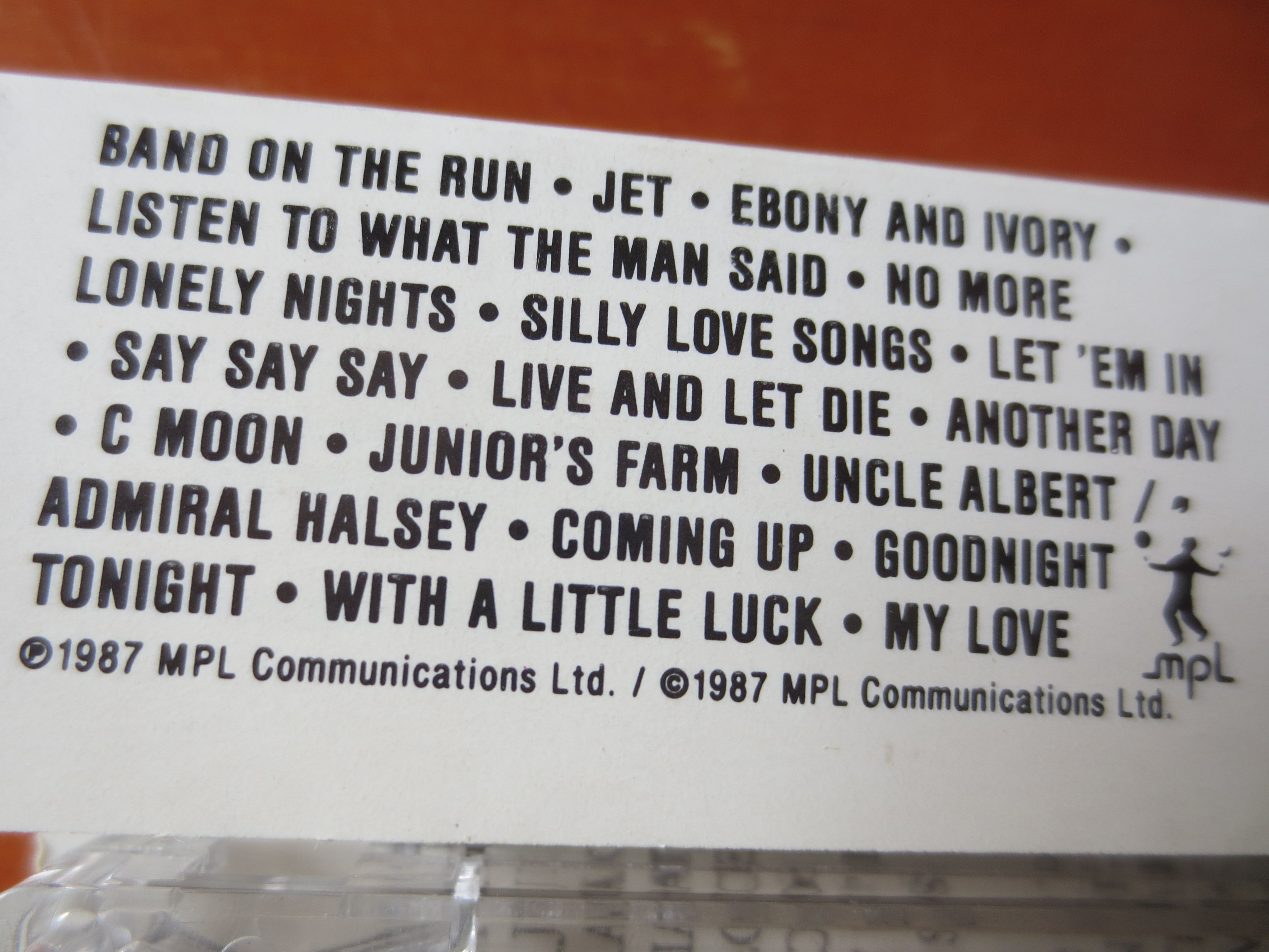 Paul McCartney – All the Best (1987) Cassette