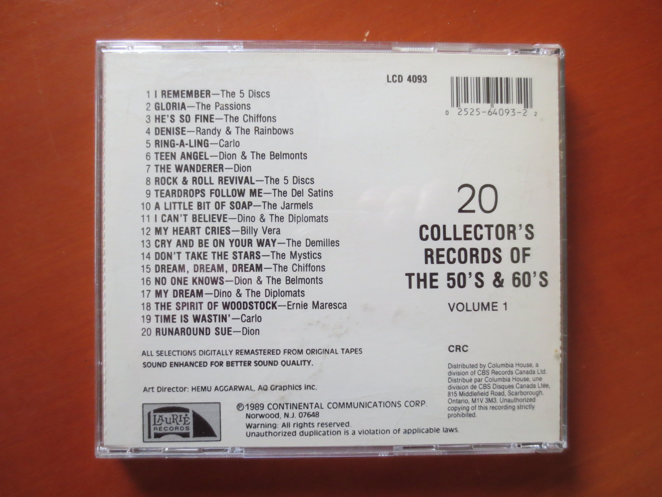 Records of the 50s and 60s Vol. 1 (1989) CD