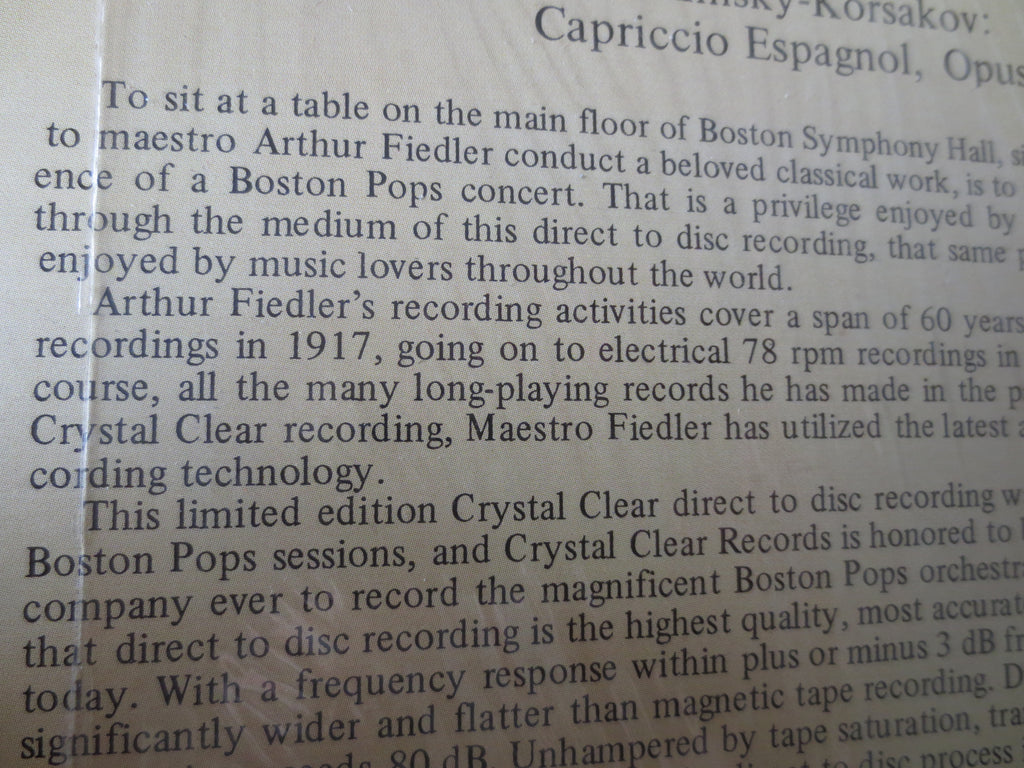 Arthur Fiedler & The Boston Pops – Capriccio Italien / Capriccio Espagnol (1978) [Vinyl LP]