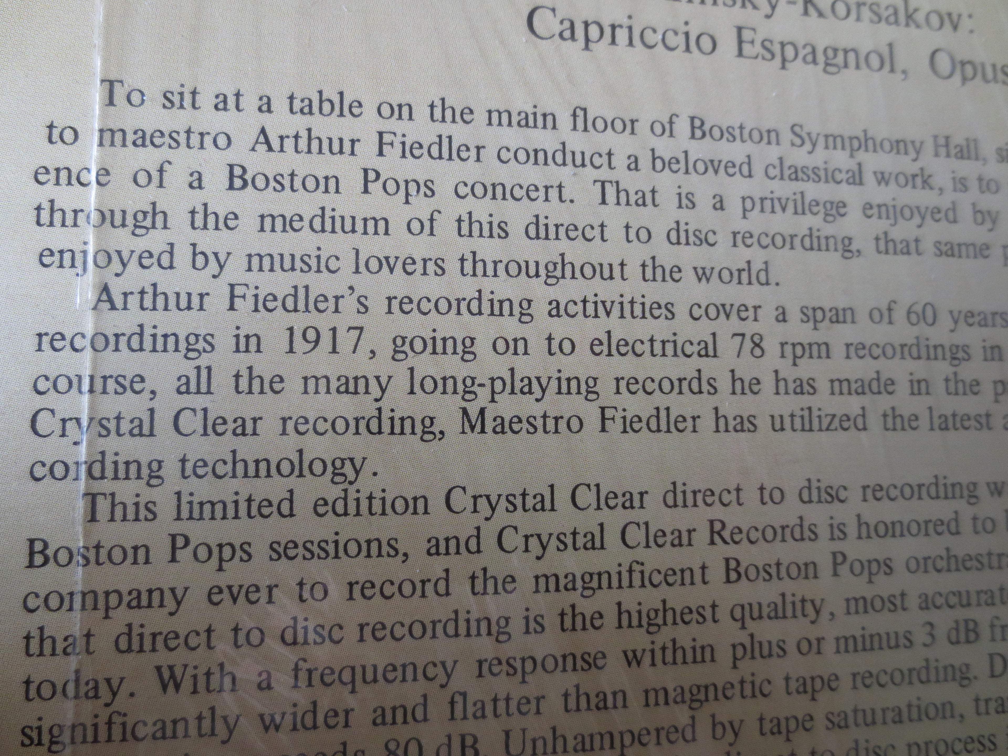 Arthur Fiedler & The Boston Pops – Capriccio Italien / Capriccio Espagnol (1978) [Vinyl LP]
