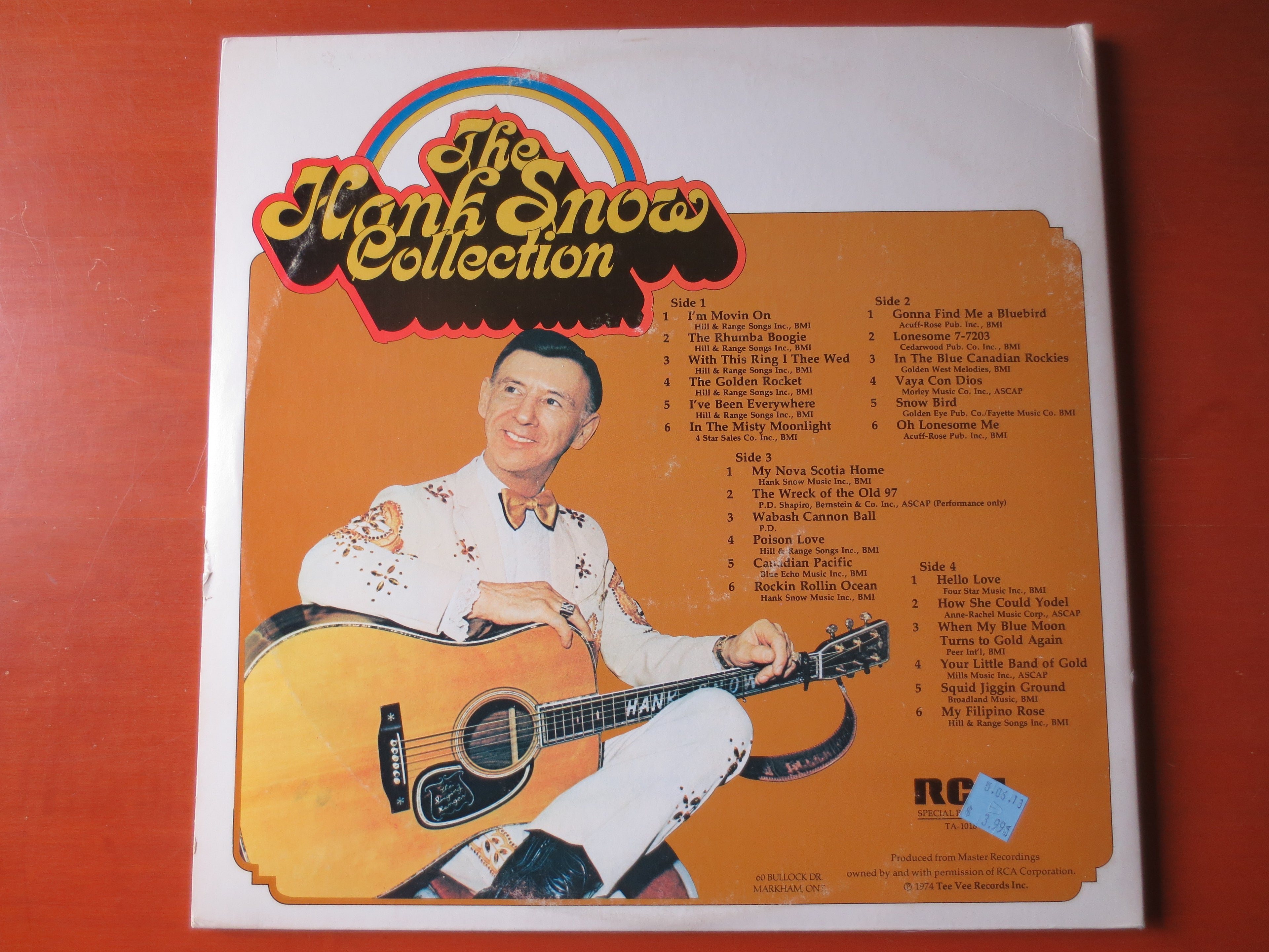 Hank Snow – The Hank Snow Collection (1974) Vinyl 2xLP