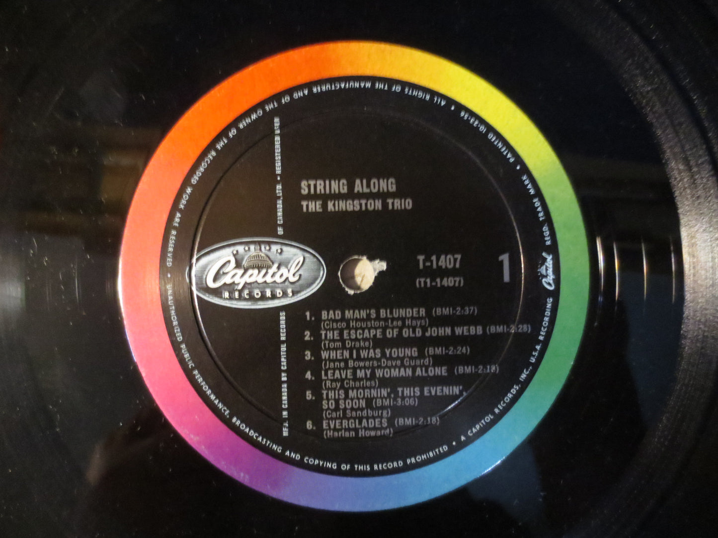 The KINGSTON TRIO, Sing Along With, Vintage Vinyl, Record Vinyl, Records, Vinyl Record, Folk Records, Lp, 1960 Records