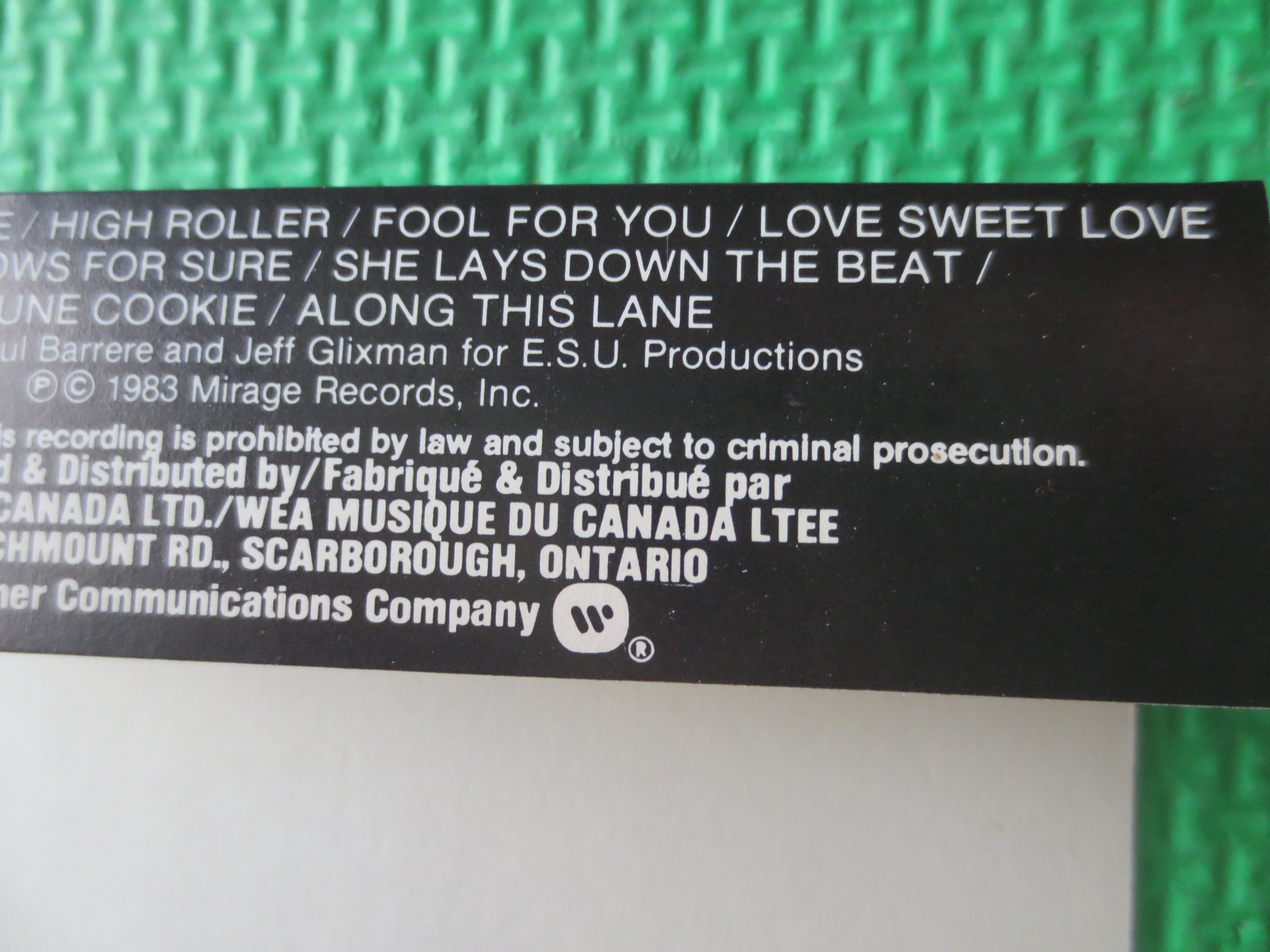 Paul Barrere – On My Own Two Feet (1983) Cassette