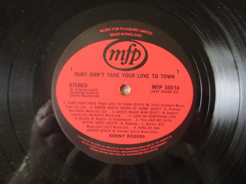 Kenny Rogers – Ruby Don't Take Your Love to Town (1980) Vinyl LP
