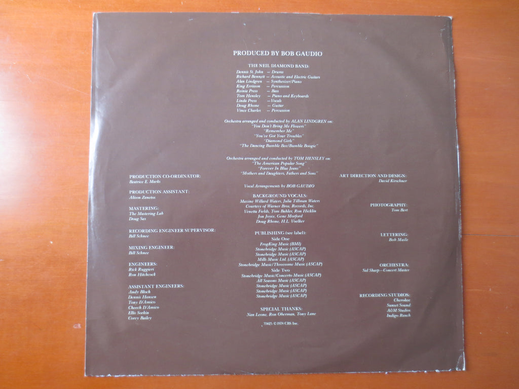 Neil Diamond – You Don't Bring Me Flowers (1978) Vinyl LP